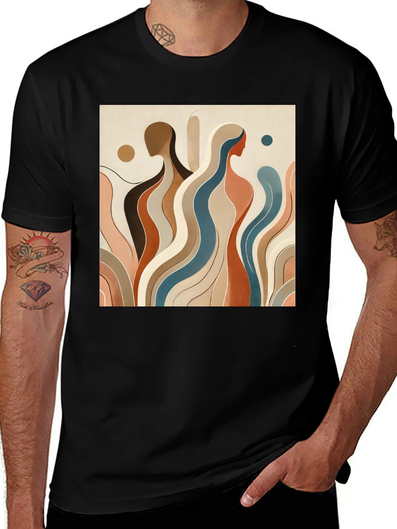 Variant 17 of Abstract Art Tee - Stylish Graphic Print Shirt