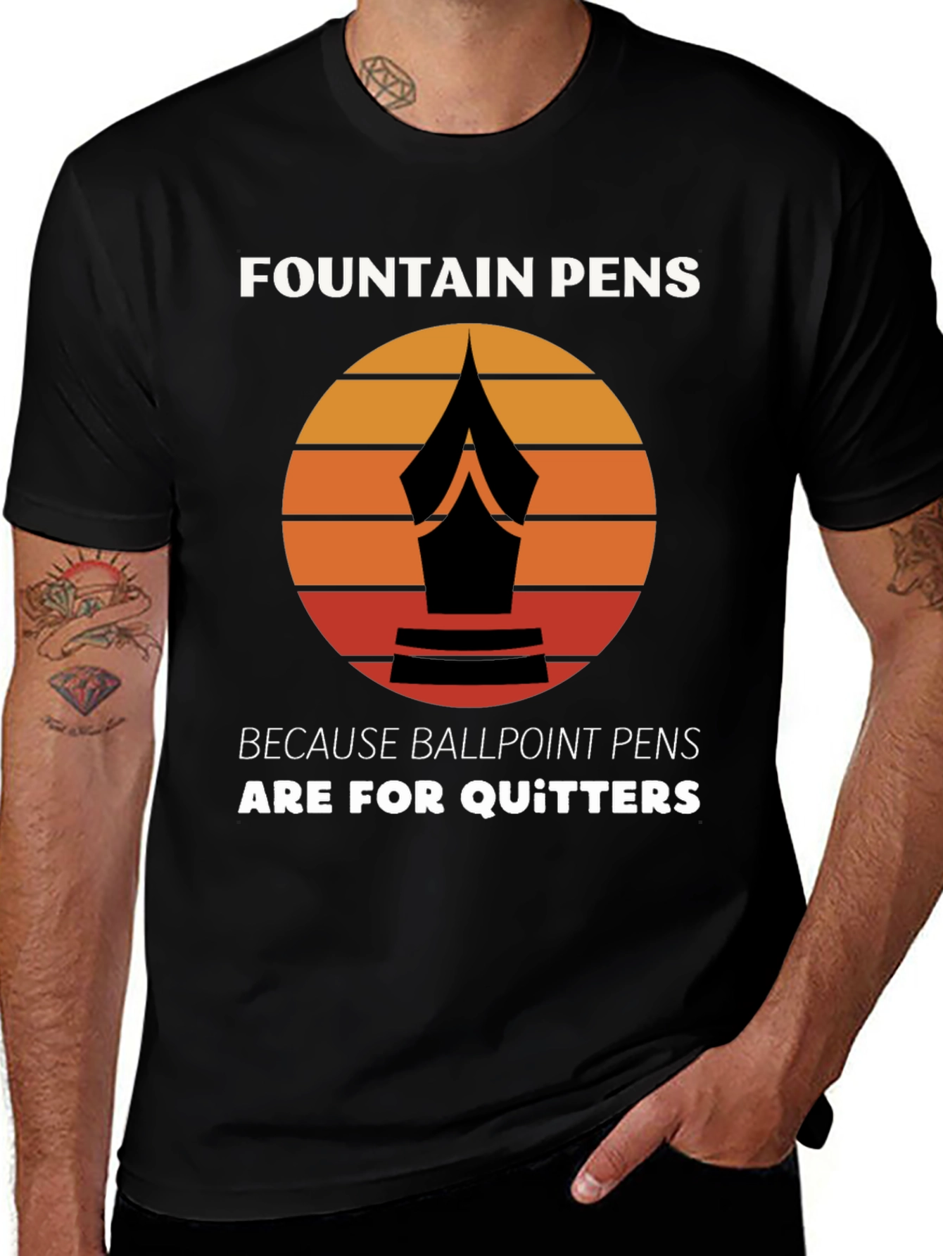 Variant 23 of Fountain Pens T-Shirt - For the Discerning Writer