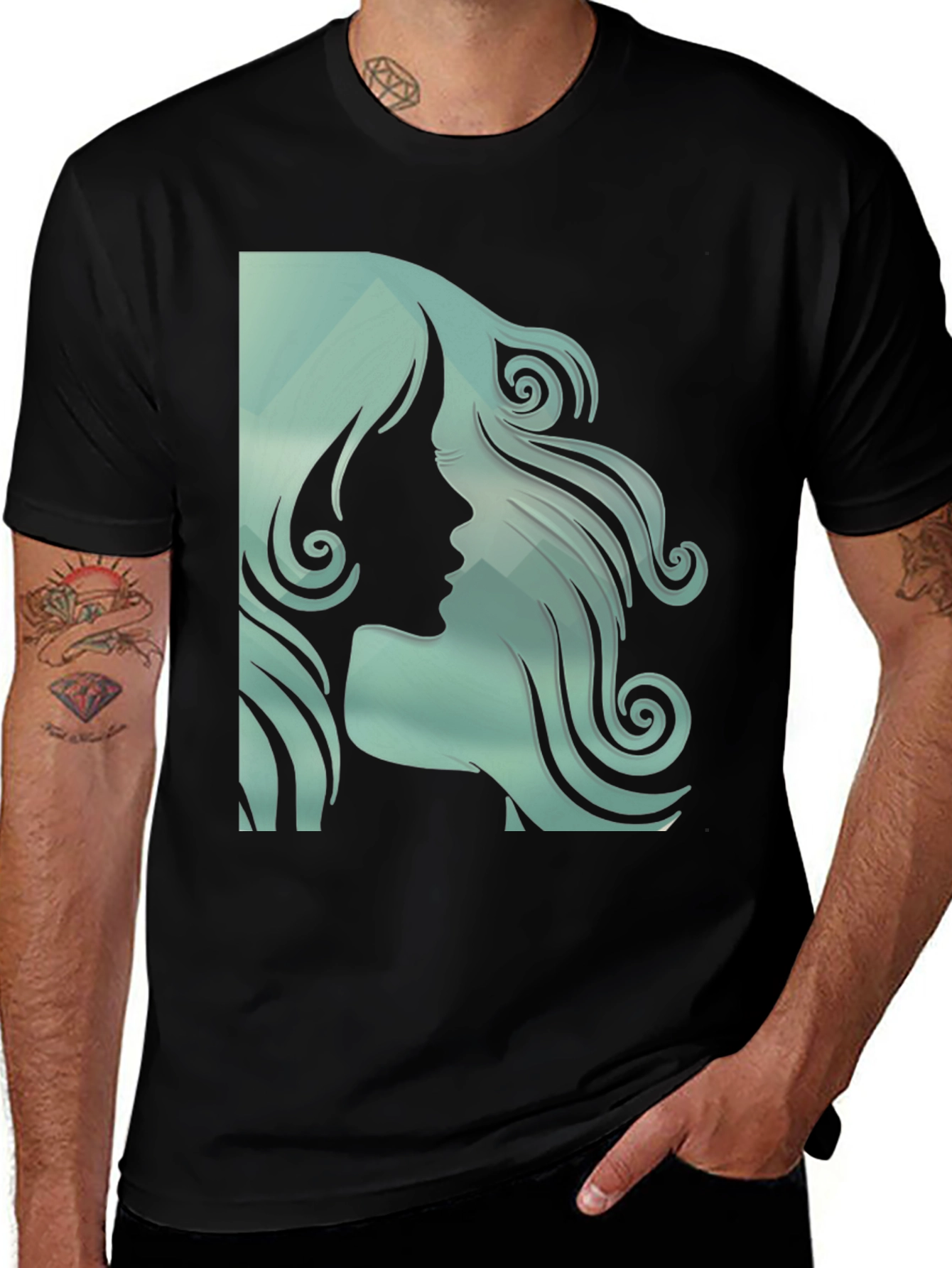 Variant 7 of Elegant Silhouette Graphic Tee - Modern Unisex Design