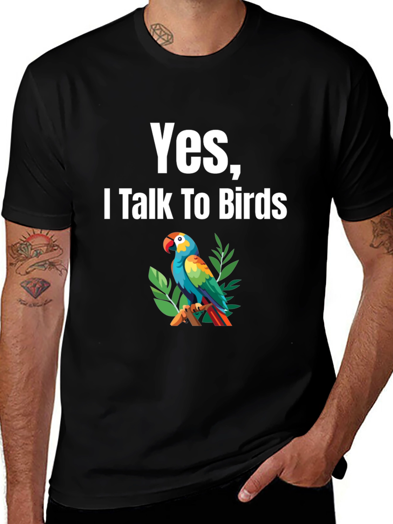Variant 30 of Yes, I Talk To Birds T-Shirt