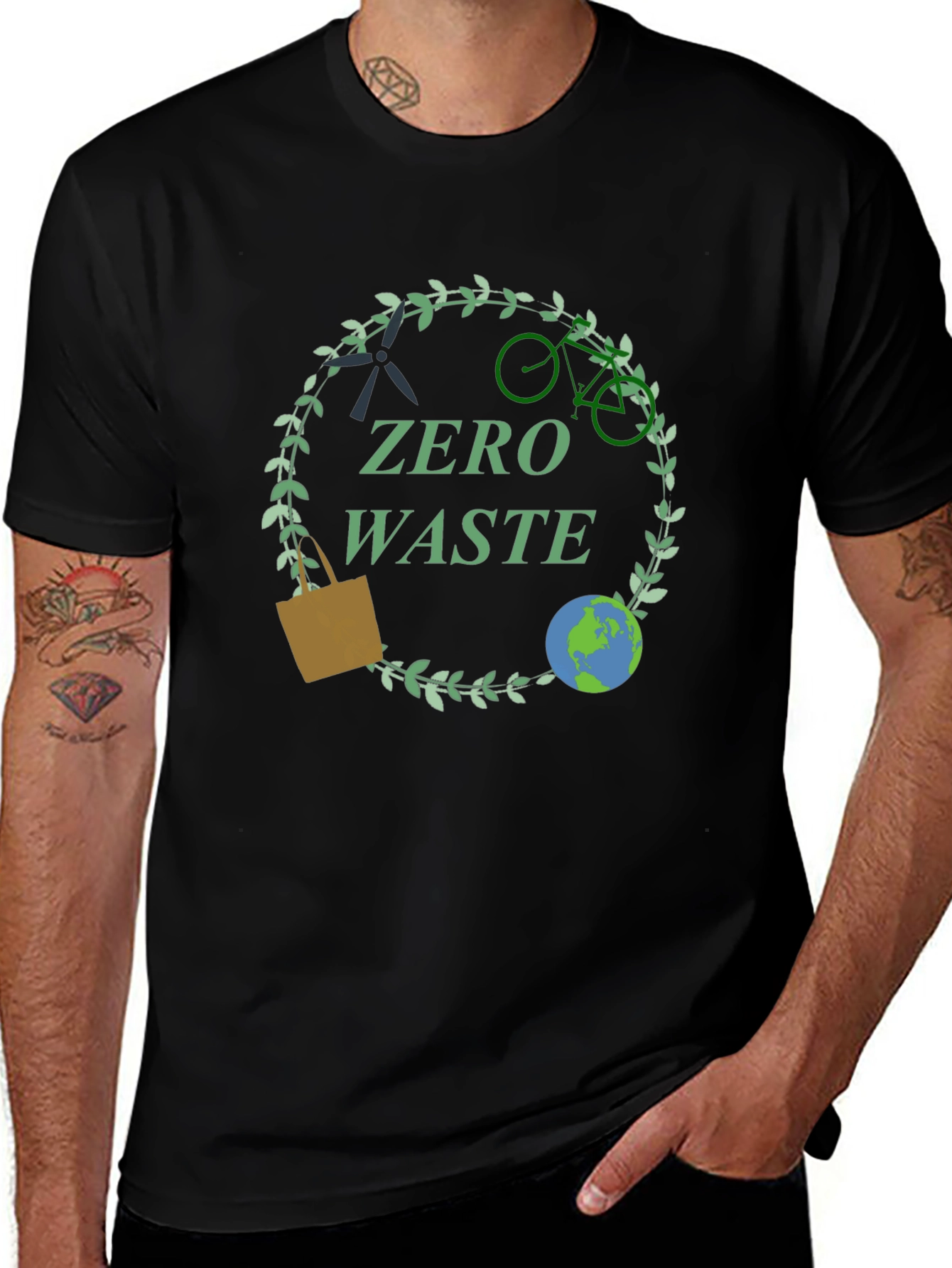 Eco-Friendly Zero Waste Graphic T-Shirt