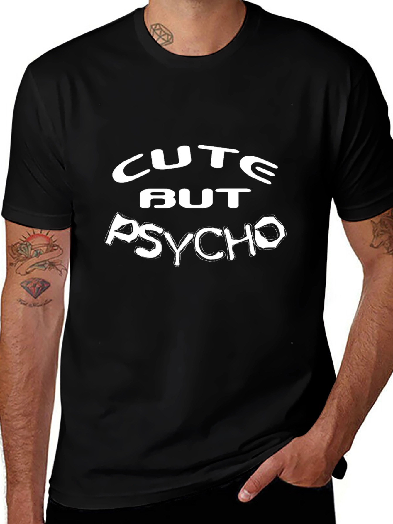 Variant 22 of Cute But Psycho Black Graphic Tee