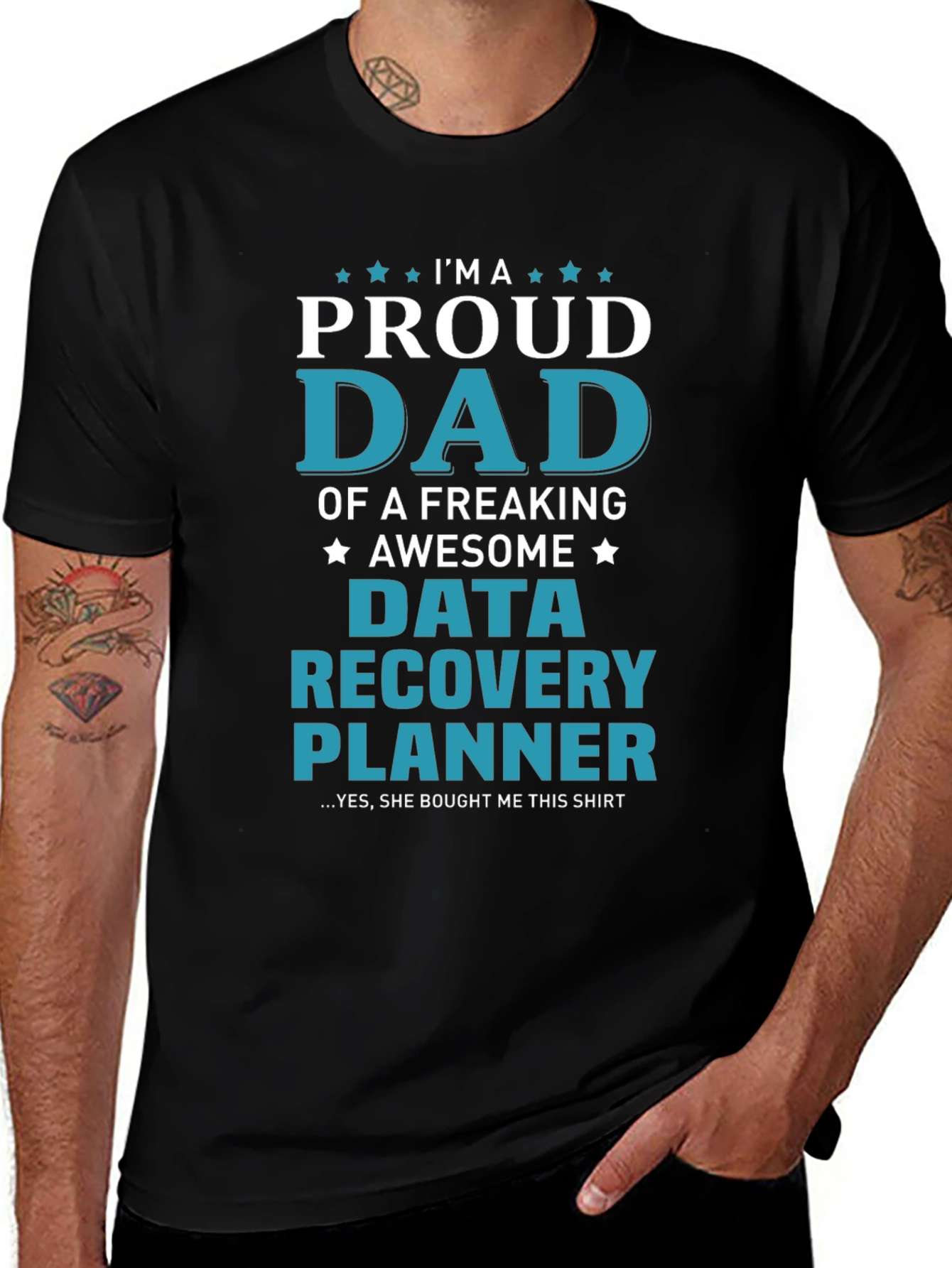 Variant 4 of Proud Dad Data Recovery Planner Graphic Tee