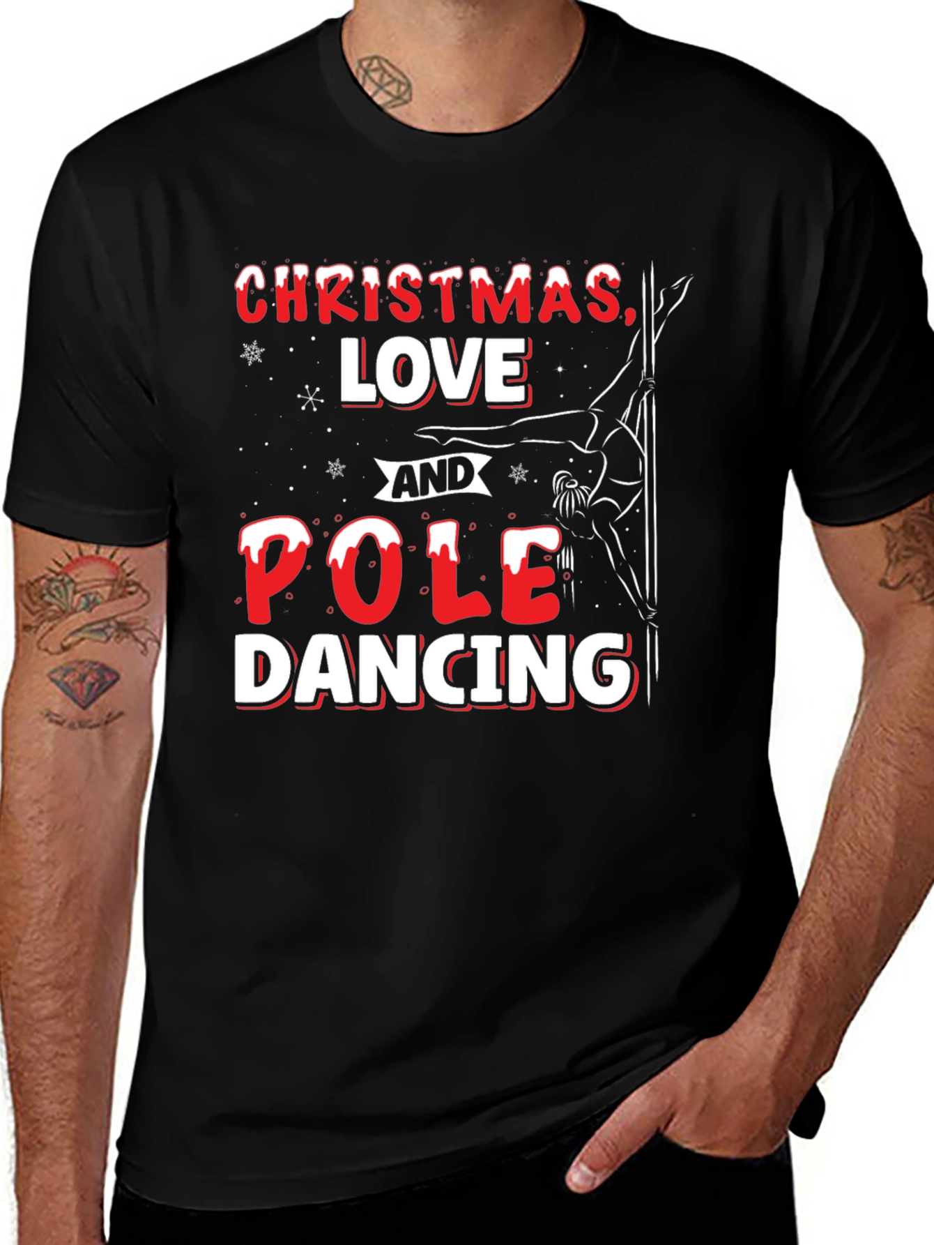 Christmas Love & Pole Dancing Graphic Tee