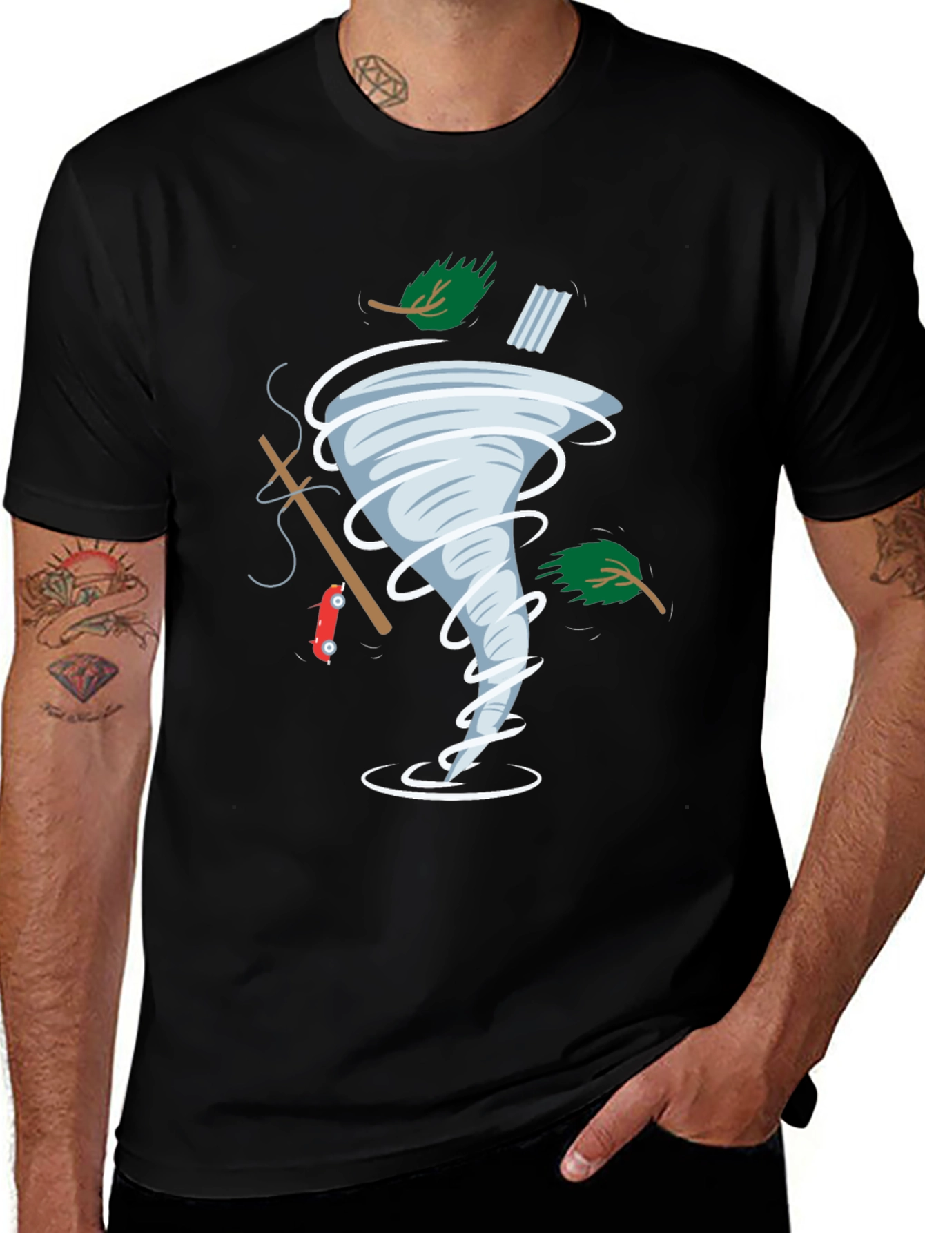 Variant 9 of Tornado T-Shirt - Whimsical Weather Tee