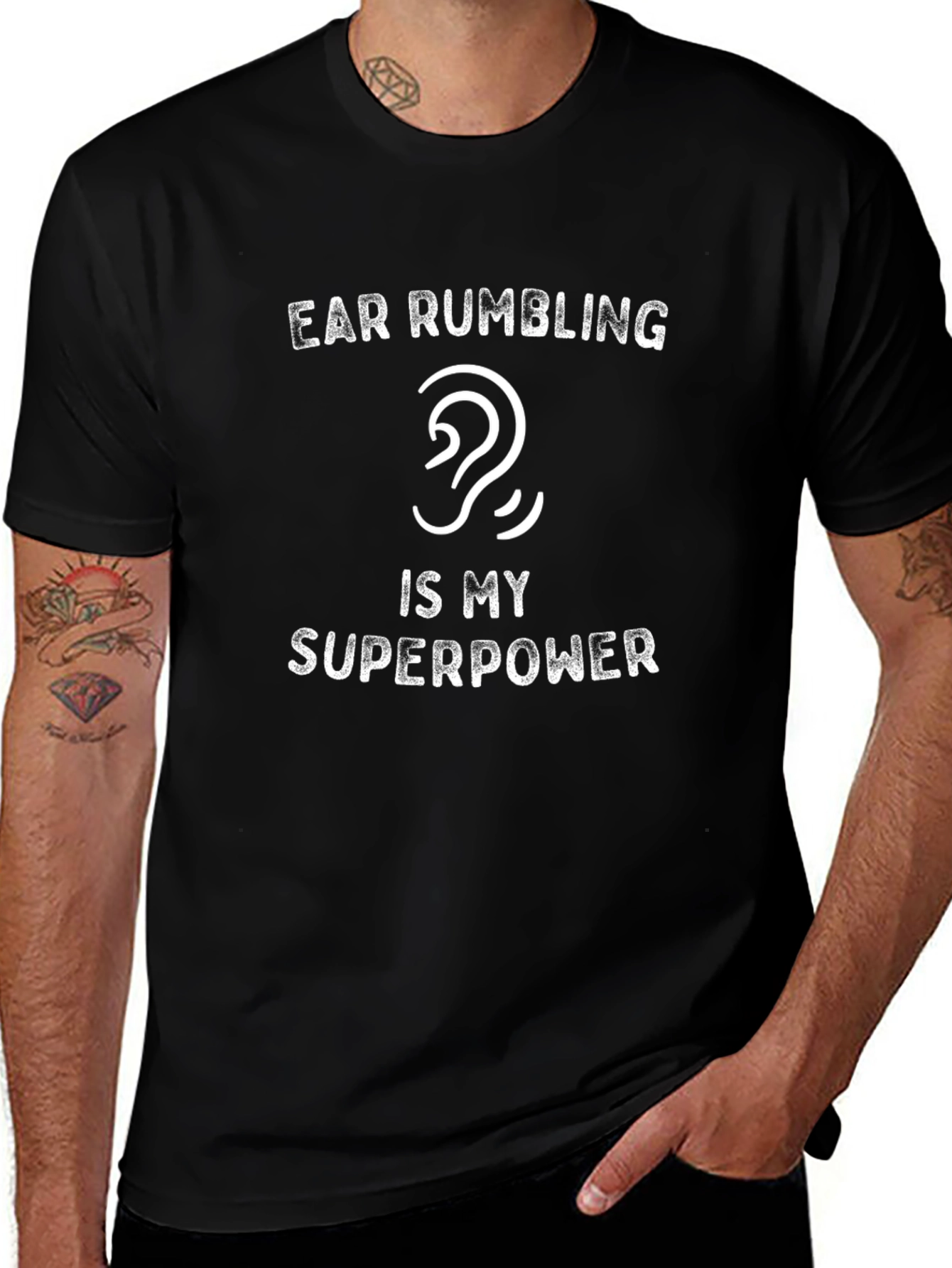 Ear Rumbling Superpower T-Shirt Funny Hearing Tee