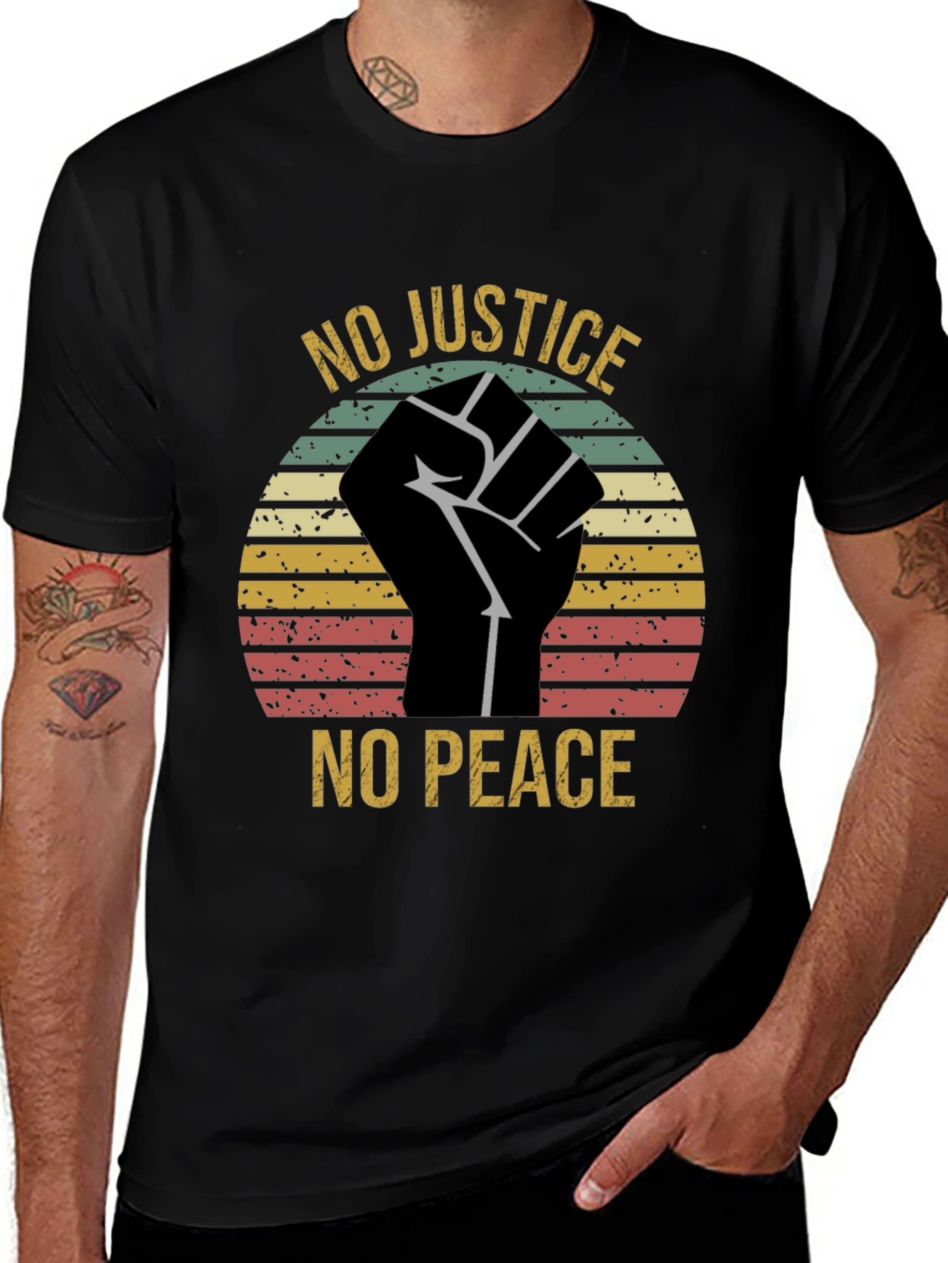 Variant 8 of No Justice No Peace Graphic T-Shirt