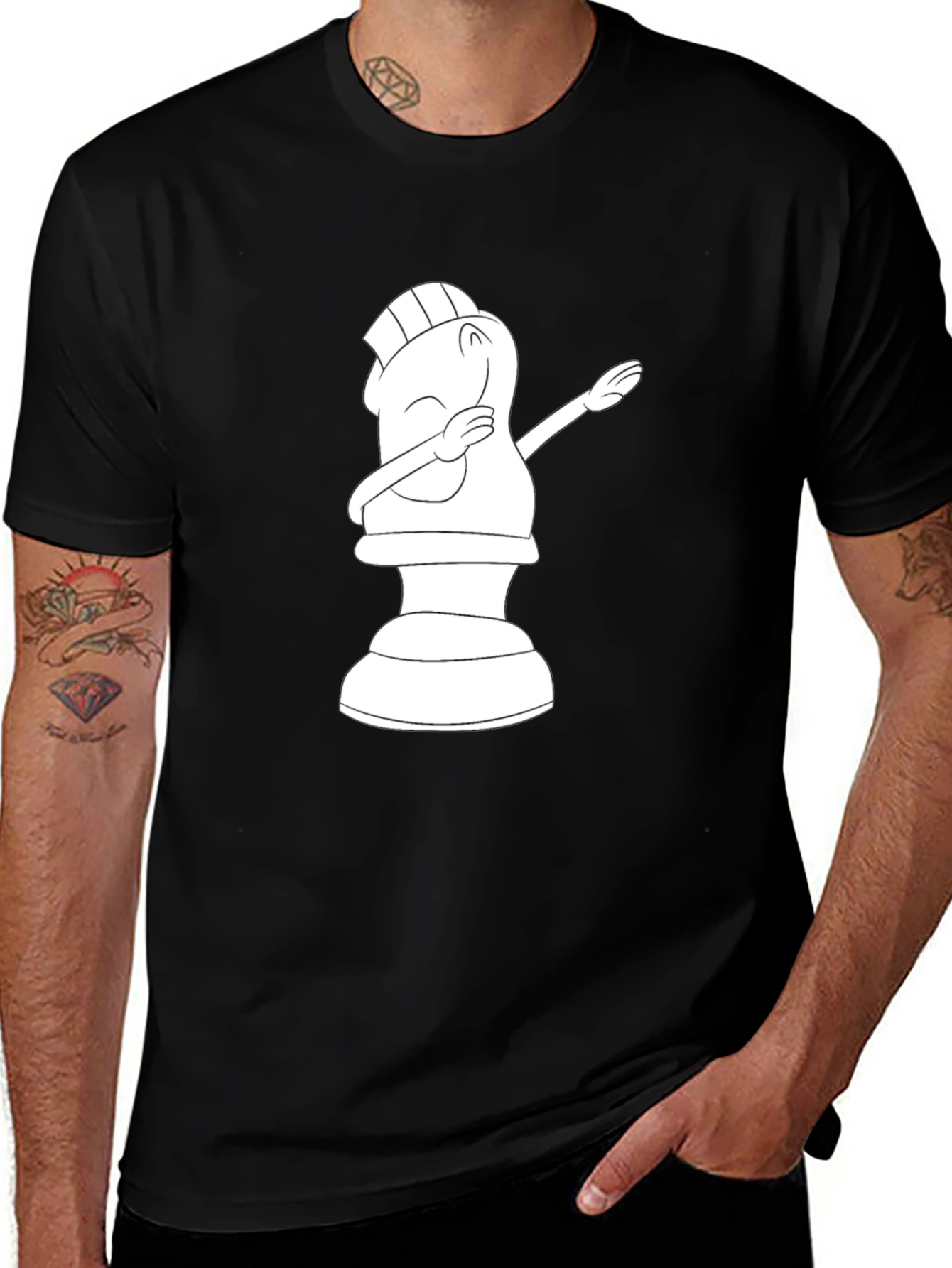Variant 26 of Dabbing Chess Piece Graphic T-Shirt