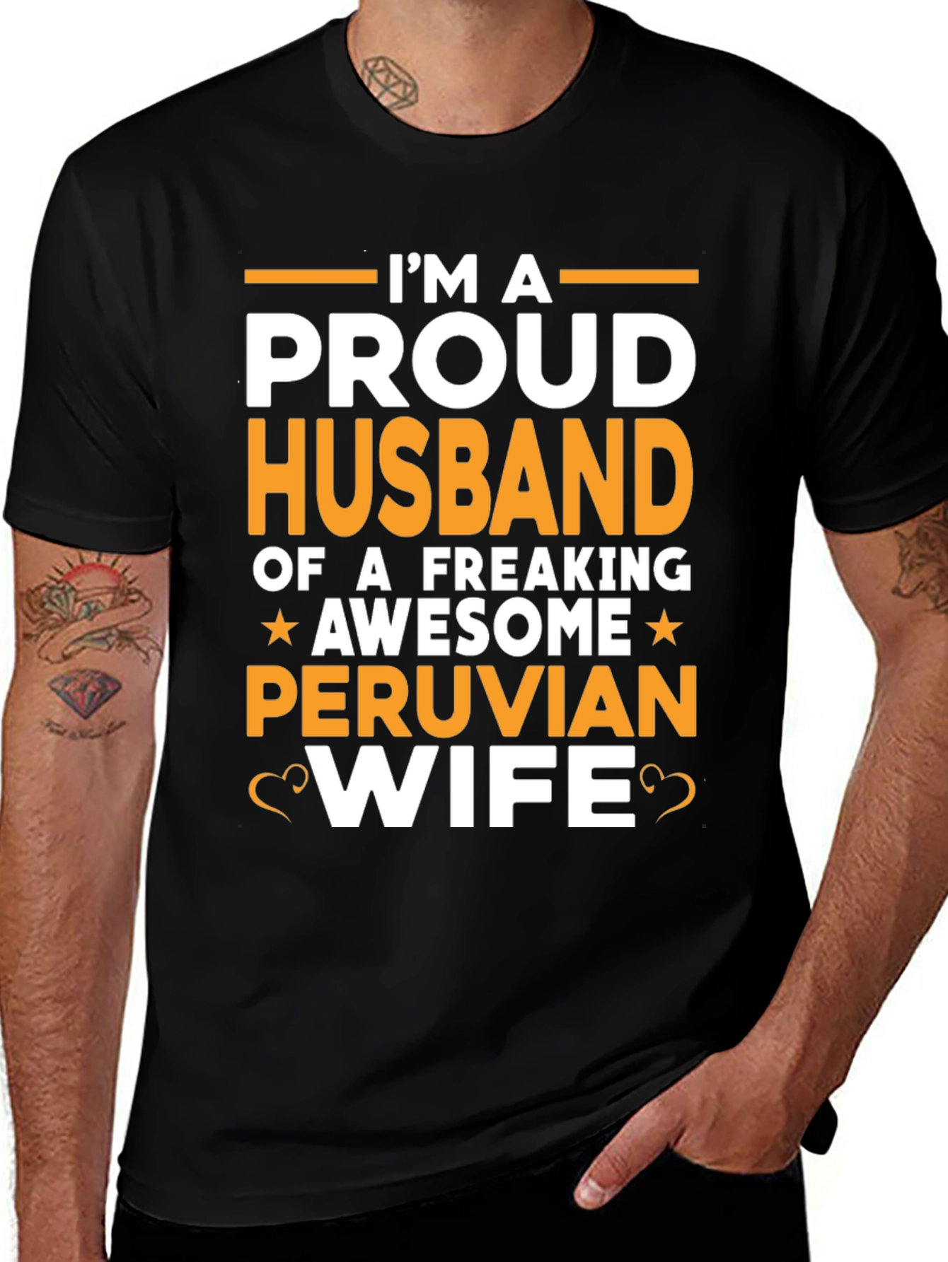 Variant 24 of Proud Husband of a Peruvian Wife T-Shirt