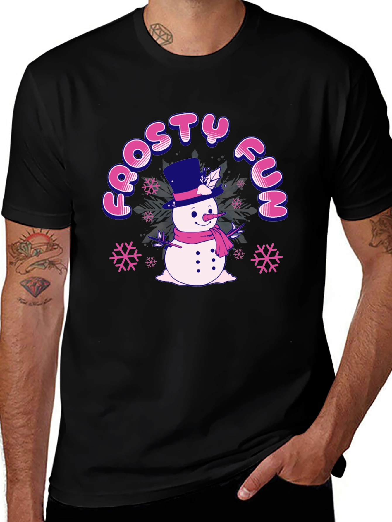 Variant 2 of Festive Frosty Fun Graphic Tee