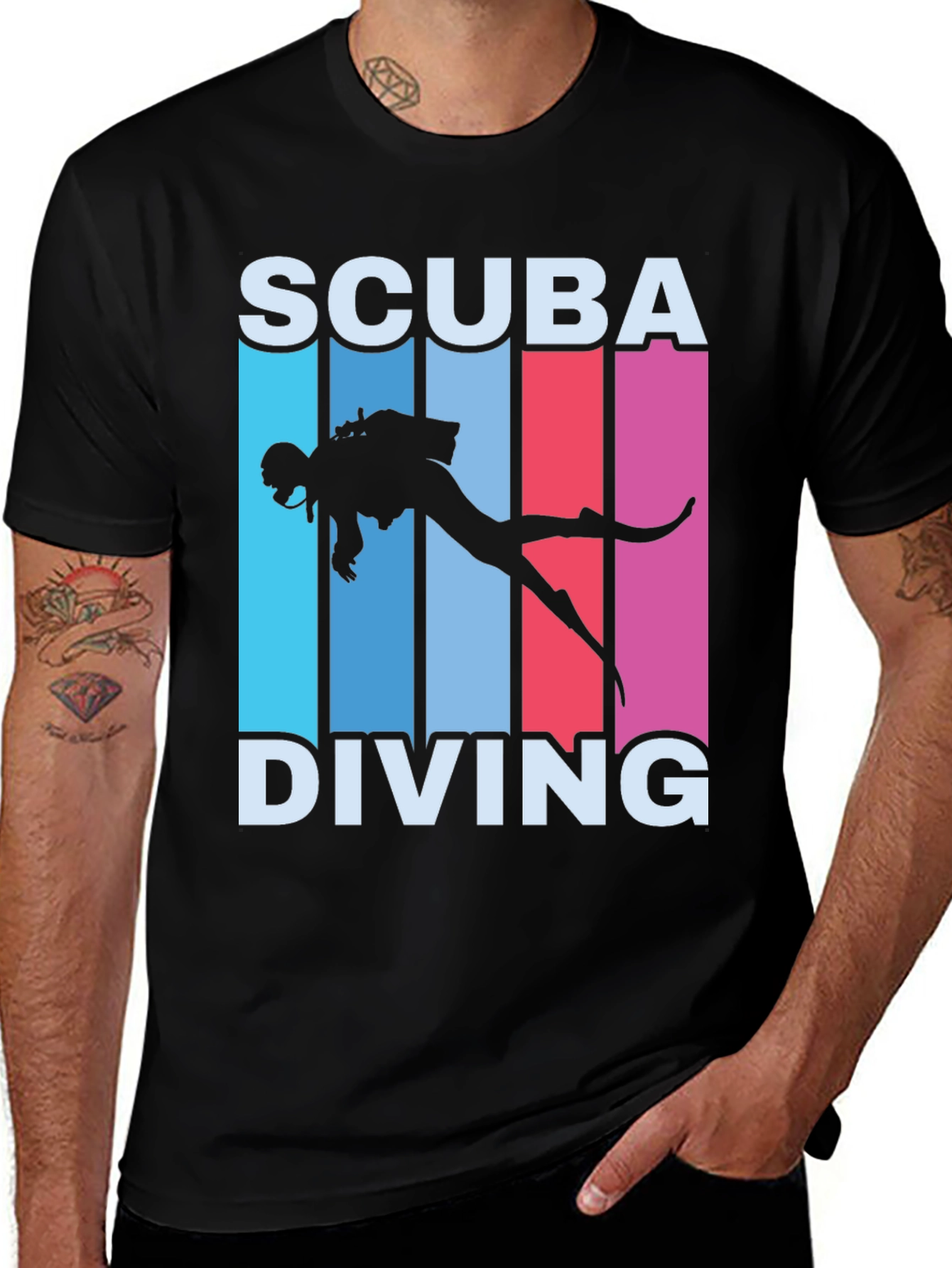 Variant 20 of Scuba Diving Retro T-Shirt