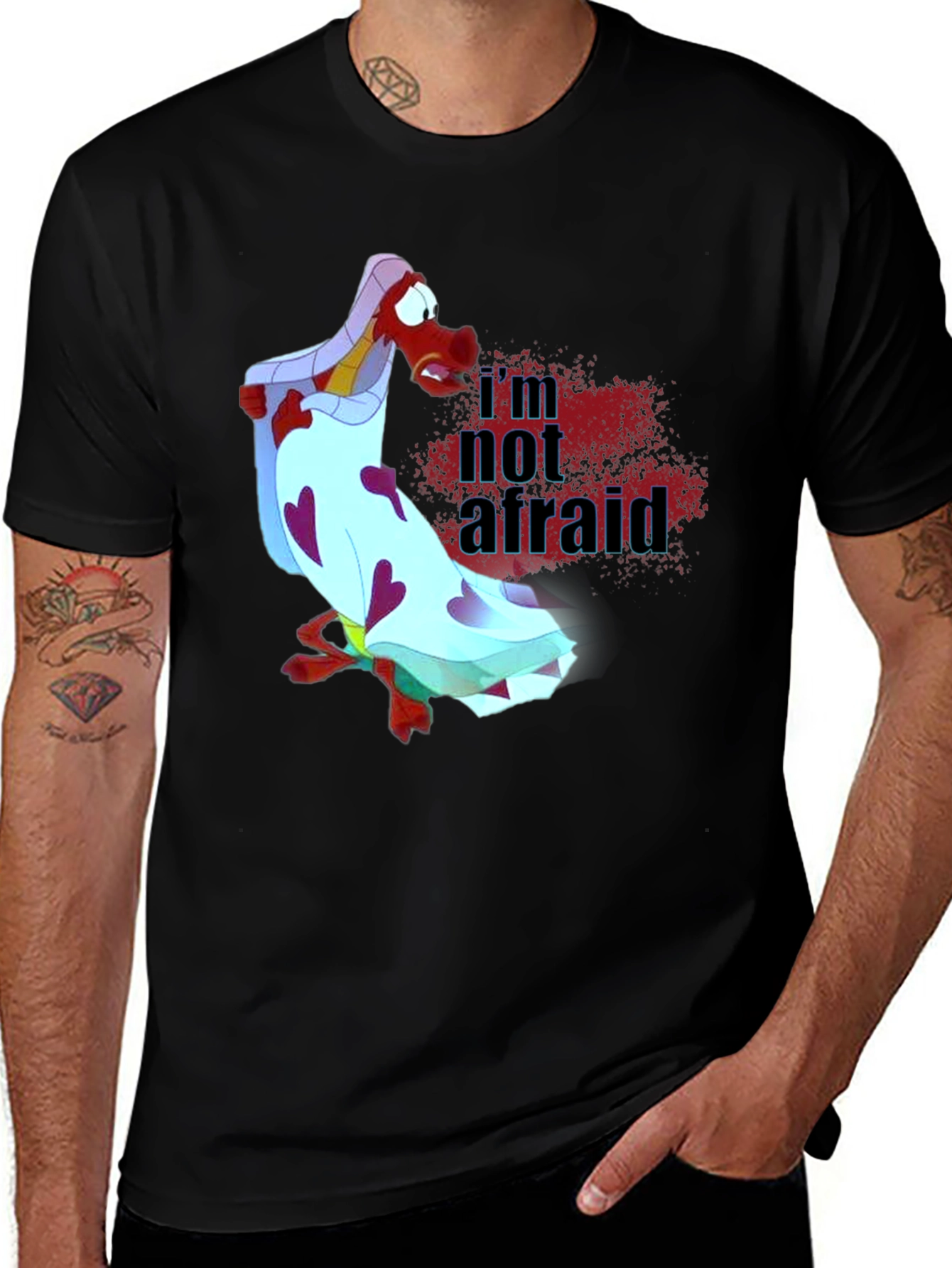 Mulan Mushu I'm Not Afraid Graphic T-Shirt