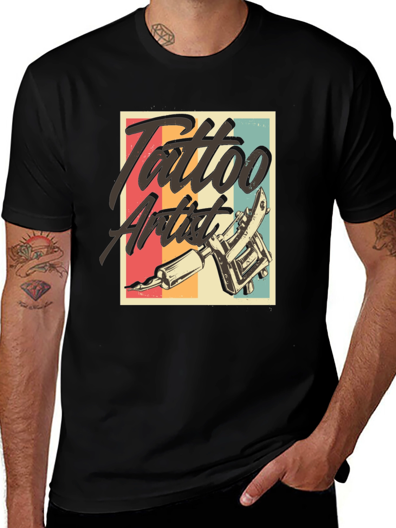 Variant 15 of Tattoo Artist Graphic Tee - Vintage Style Black T-Shirt