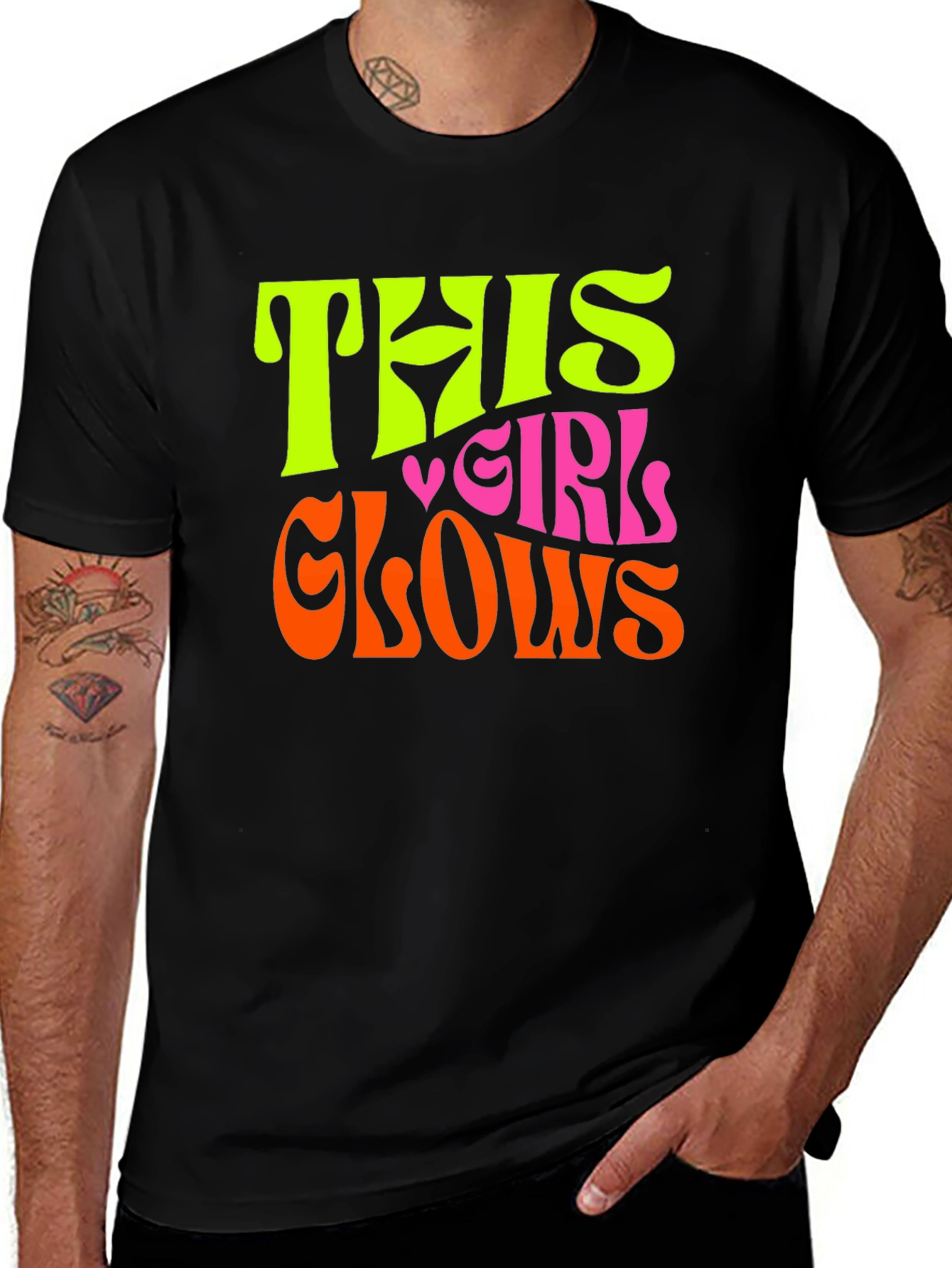 Variant 29 of This Girl Glows Graphic Tee - Trendy Fun T-Shirt
