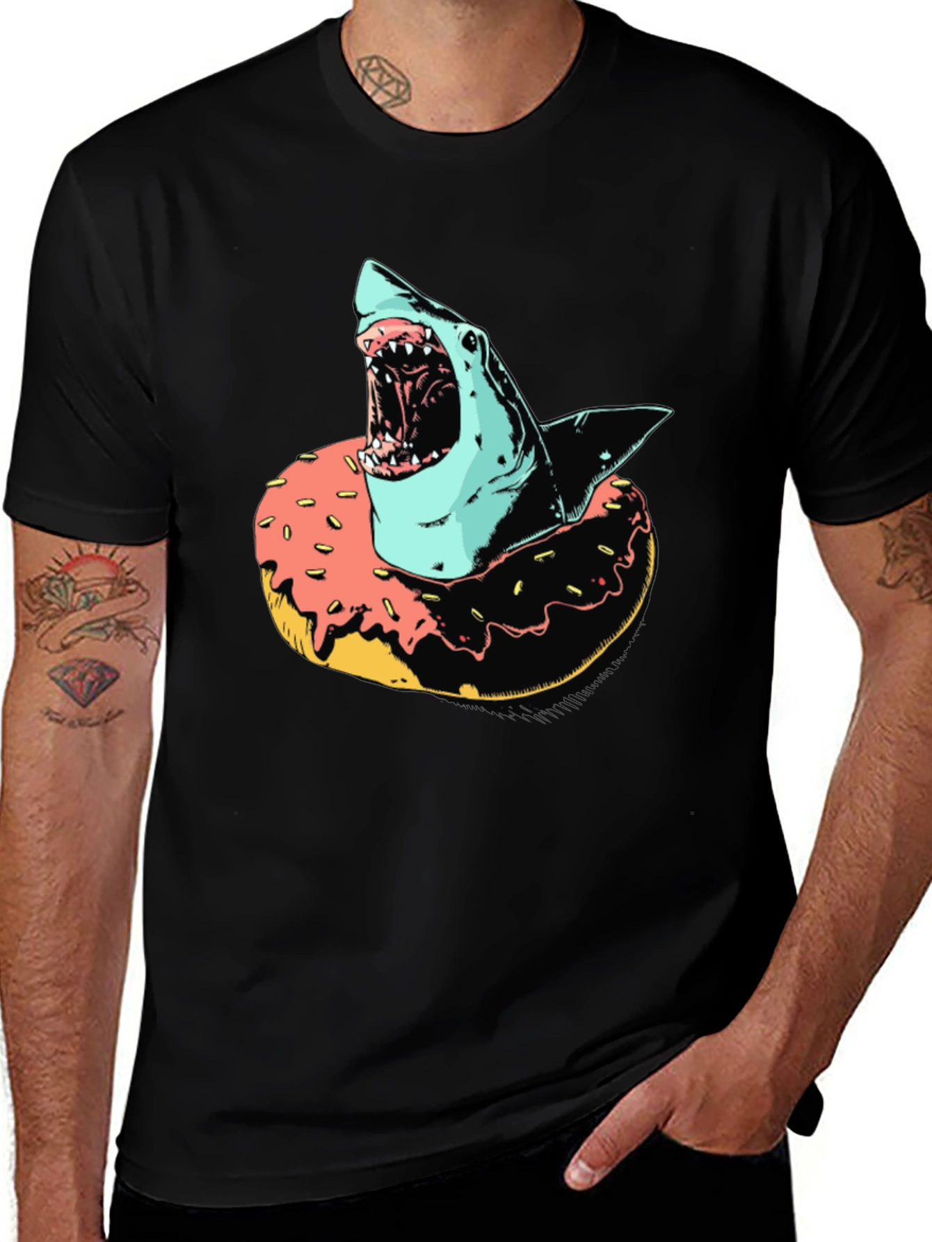 Variant 24 of Shark Doughnut Graphic Tee