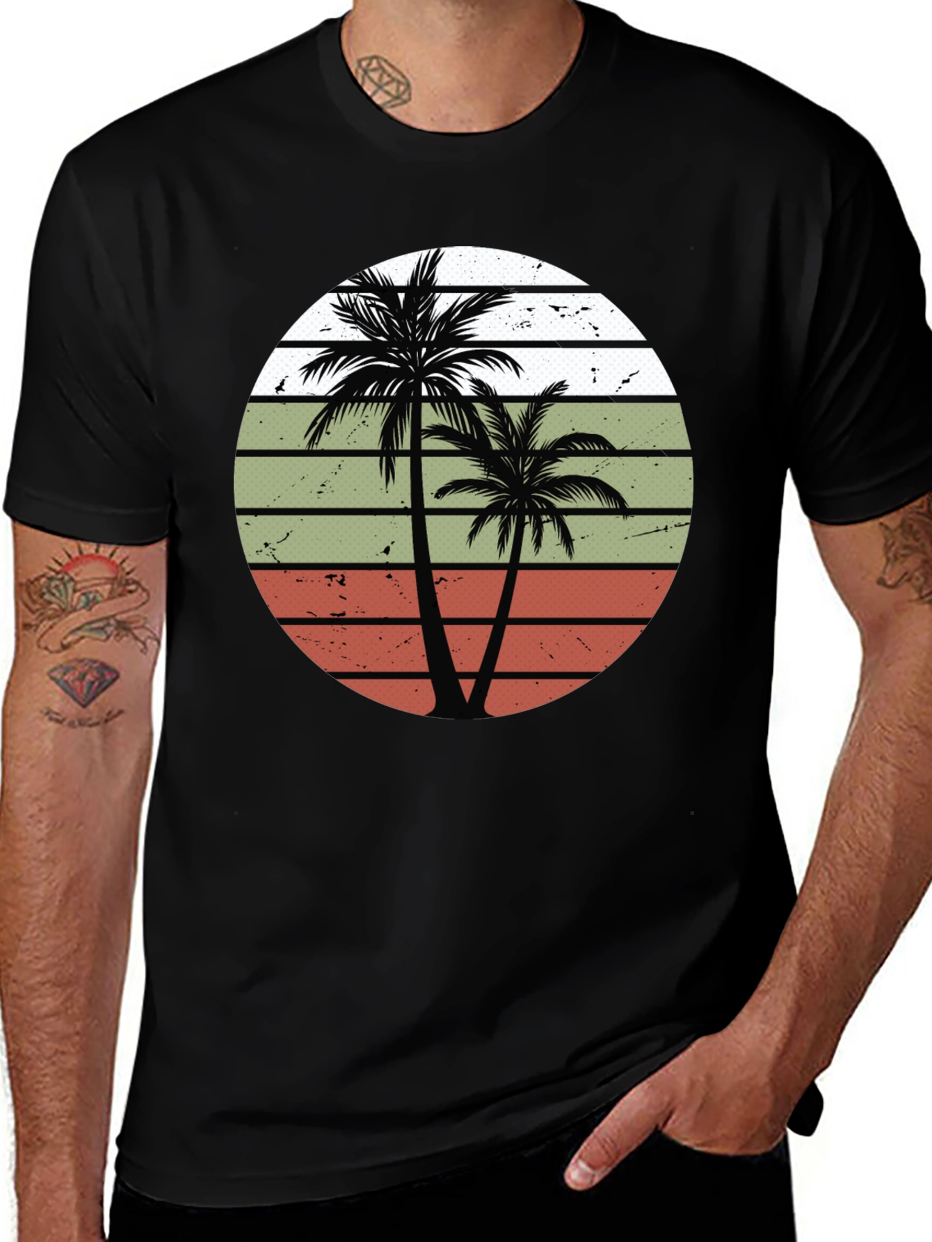 Variant 21 of Retro Palm Tree Graphic Tee