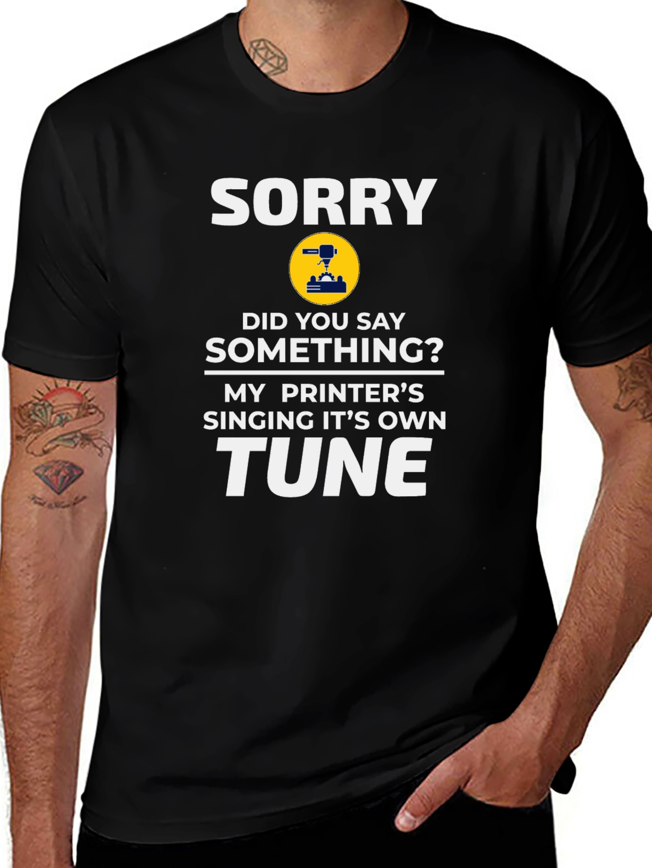 Variant 14 of Sorry Printer's Singing Its Own Tune Funny T-Shirt