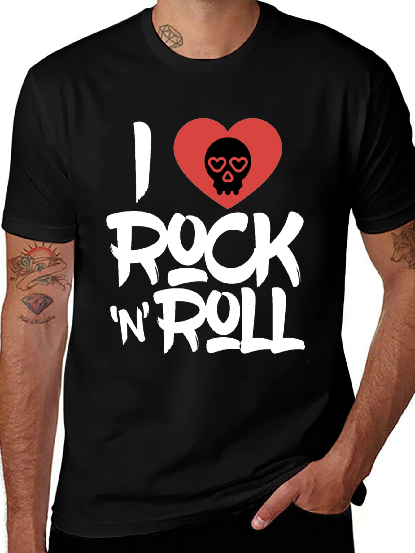 I Love Rock 'N' Roll Black Graphic Tee
