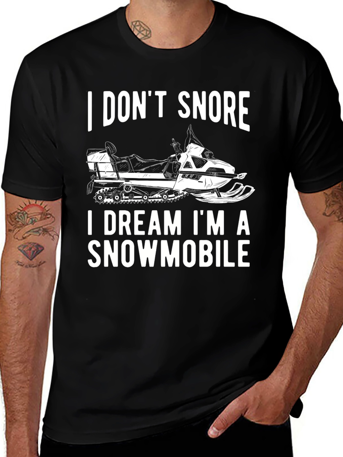 Variant 17 of Funny Snowmobile T-Shirt - I Don't Snore