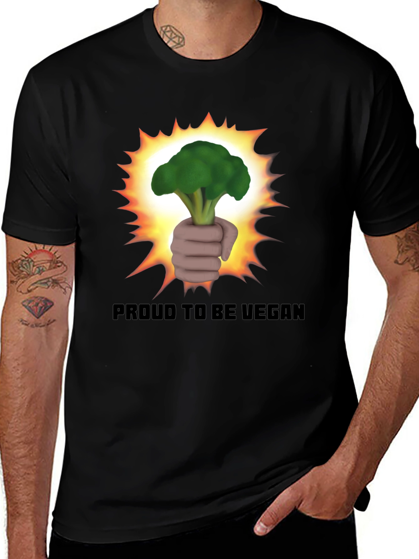 Variant 25 of Proud Vegan Broccoli Power T-Shirt