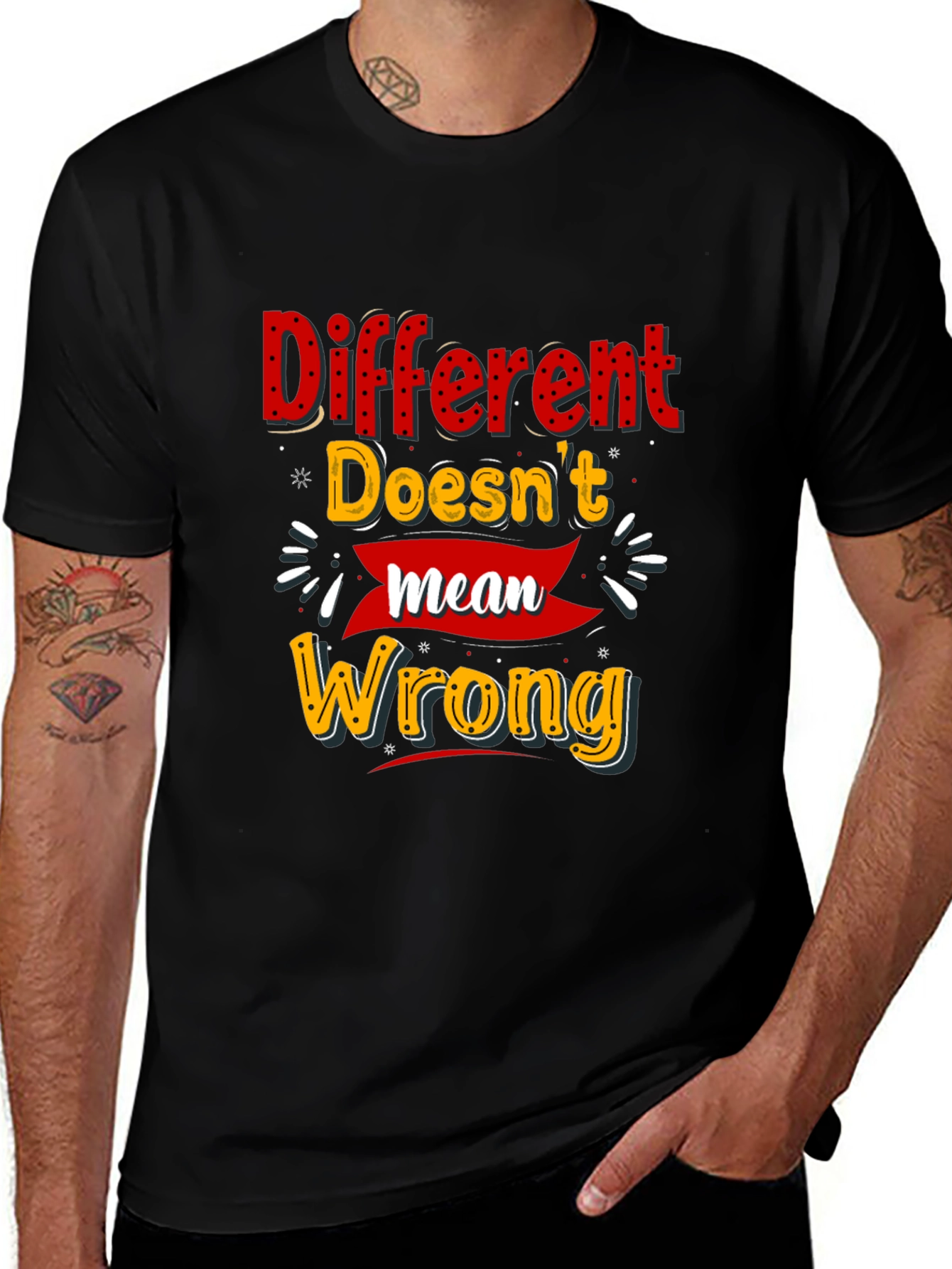 Variant 30 of Different Doesn't Mean Wrong Graphic T-Shirt