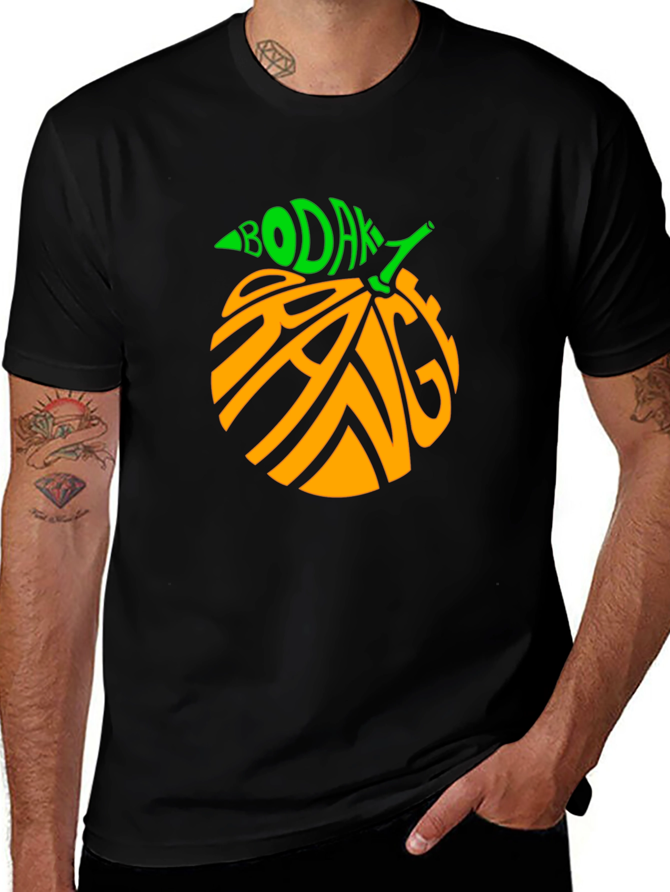 Variant 28 of Bodak Orange Graphic Tee - Cool Fruit Design