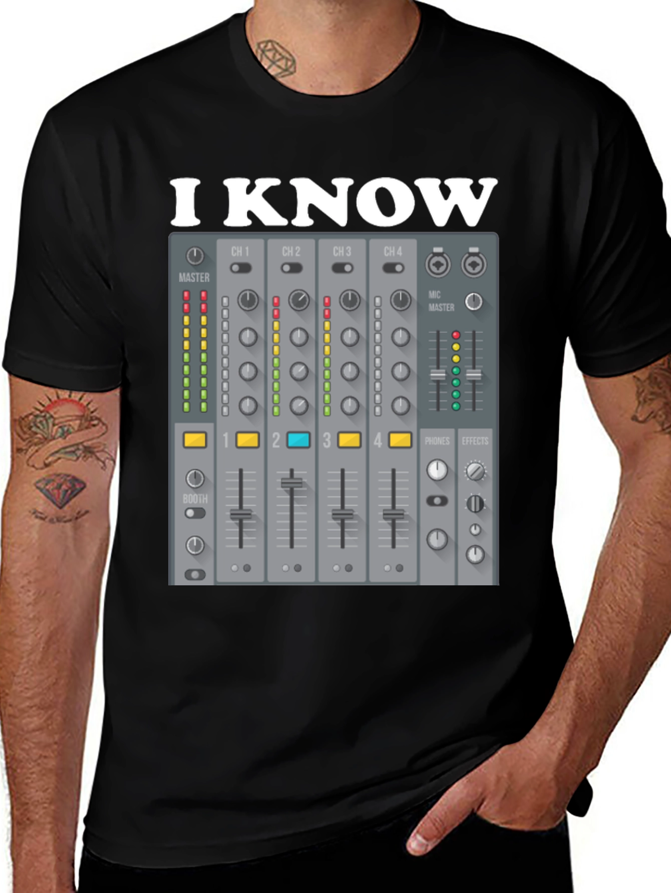 I Know DJ Mixer Graphic T-Shirt