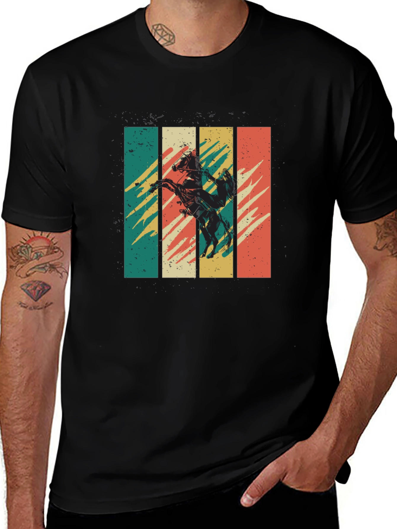 Variant 17 of Retro Cowboy Horse Graphic Tee