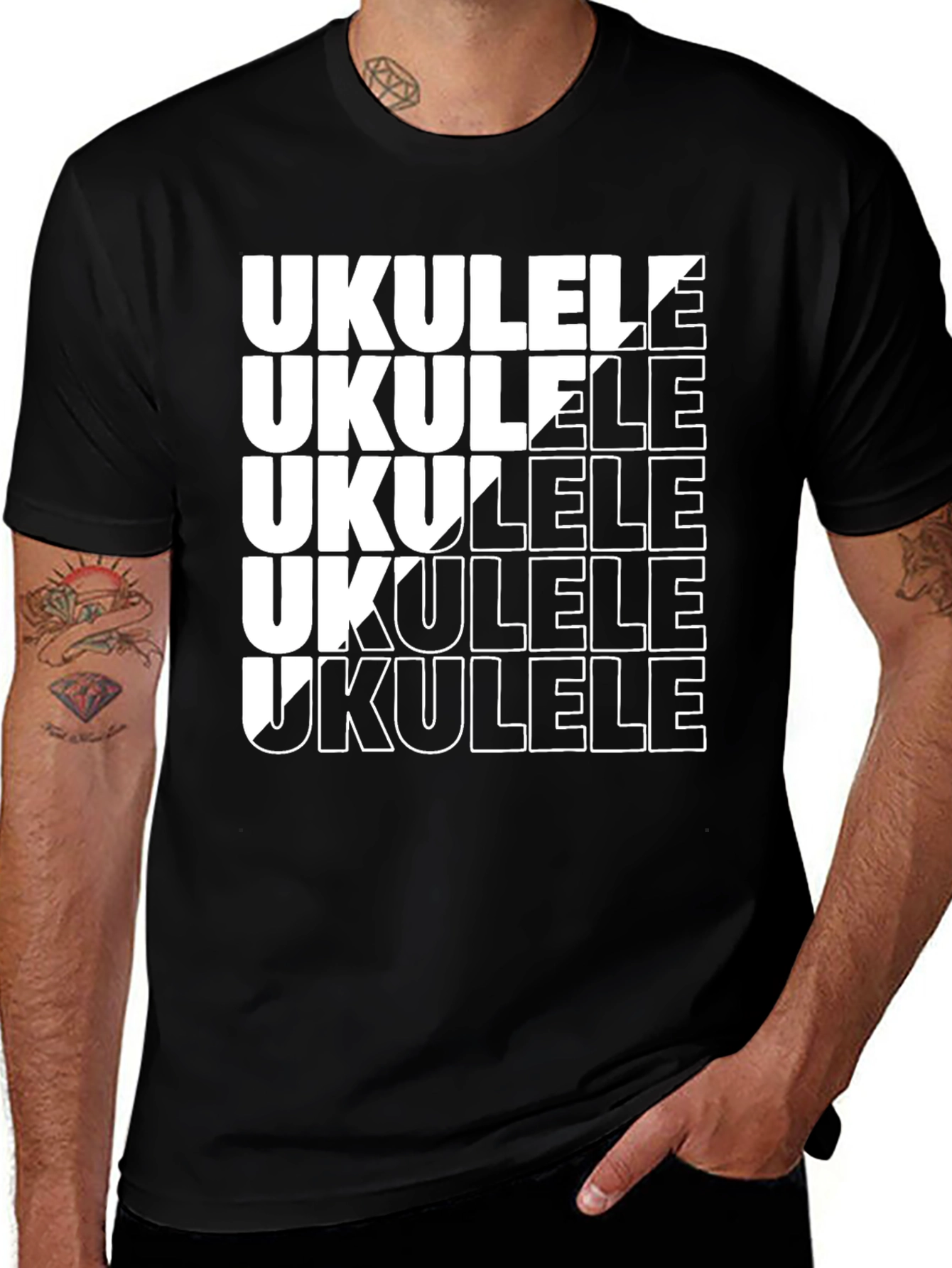 Variant 23 of Ukulele Graphic Tee - Cool Music Lover T-Shirt