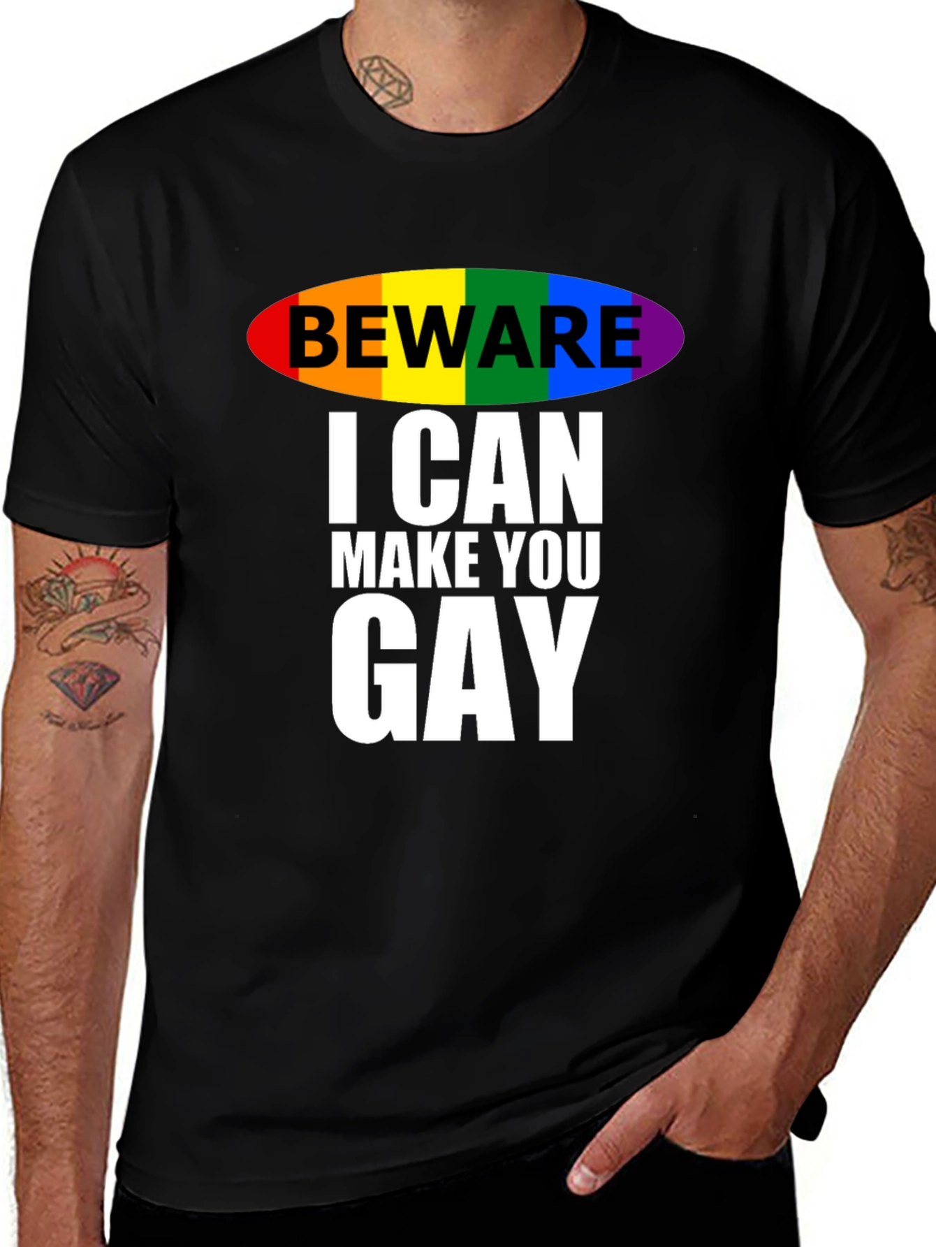 Variant 6 of Beware I Can Make You Gay T-Shirt