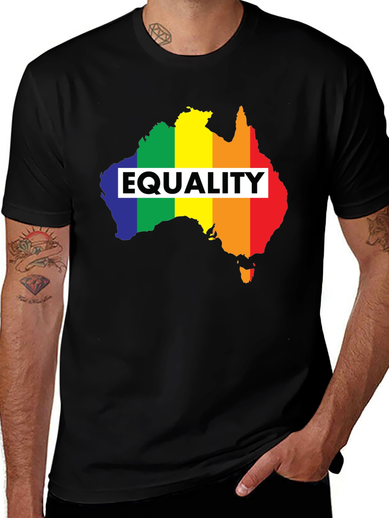 Variant 20 of Equality Rainbow Australia T-Shirt