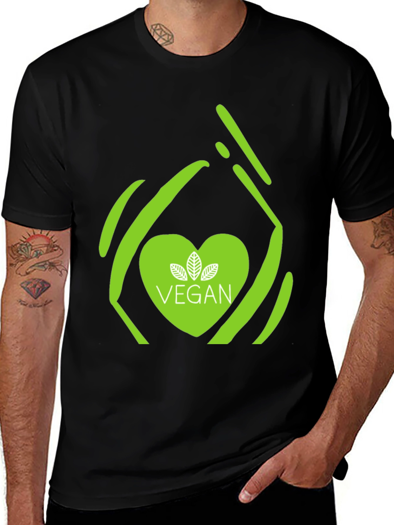Variant 11 of Vegan Heart Graphic T-Shirt - Stylish & Comfortable