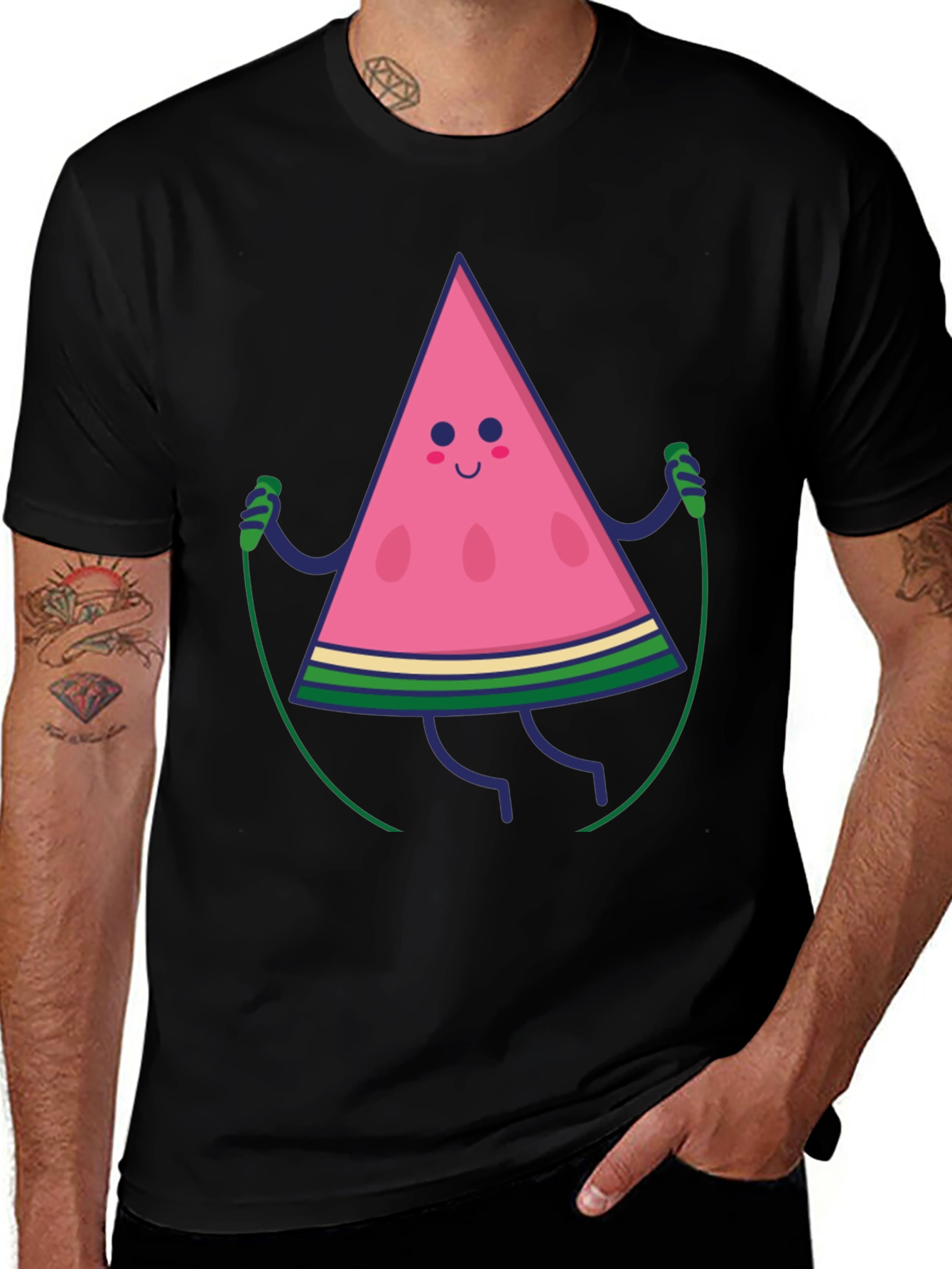 Variant 25 of Fun Watermelon Skipping Rope Graphic T-Shirt