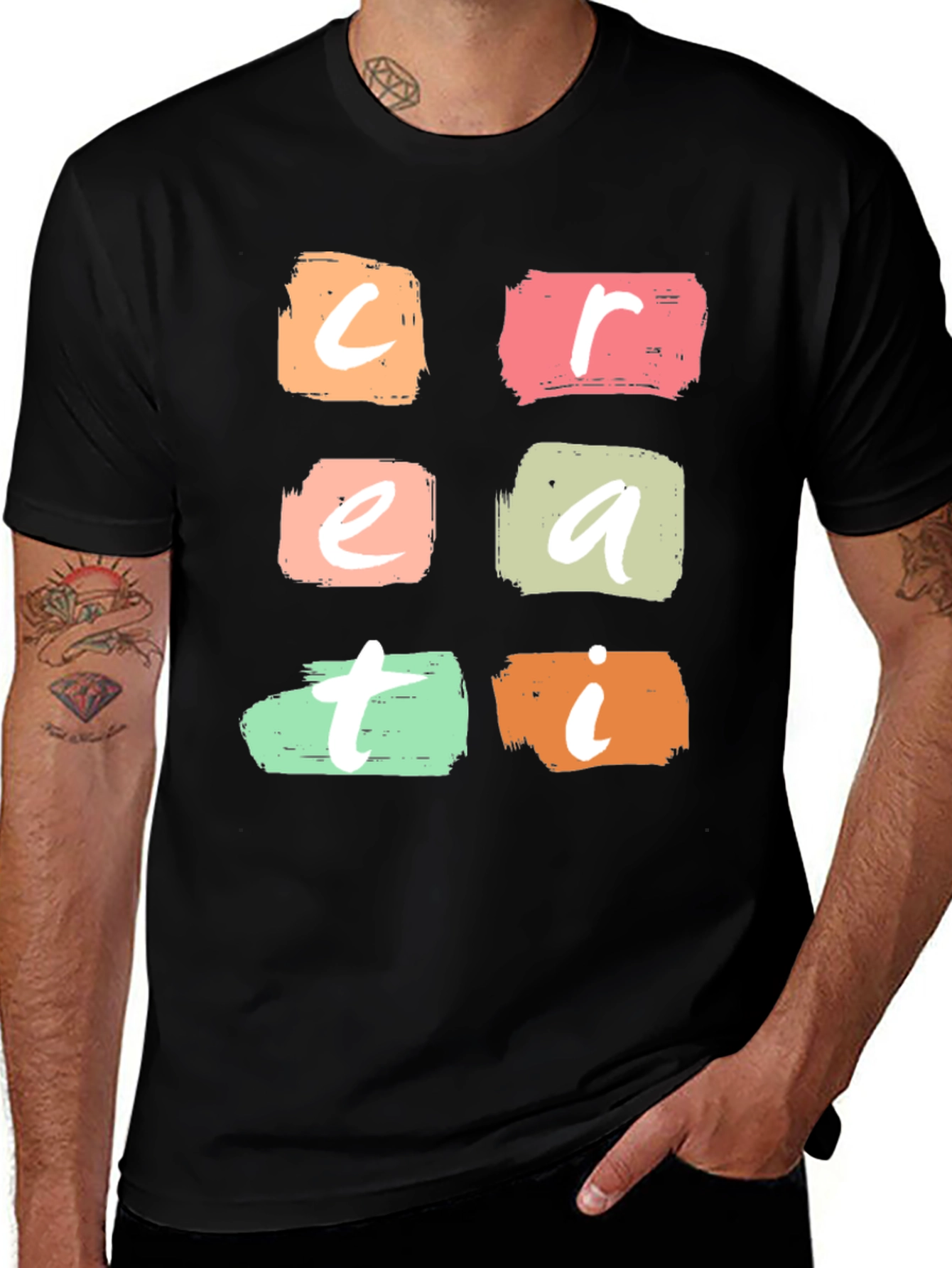 Creative T-Shirt, Bold Brushstroke Design