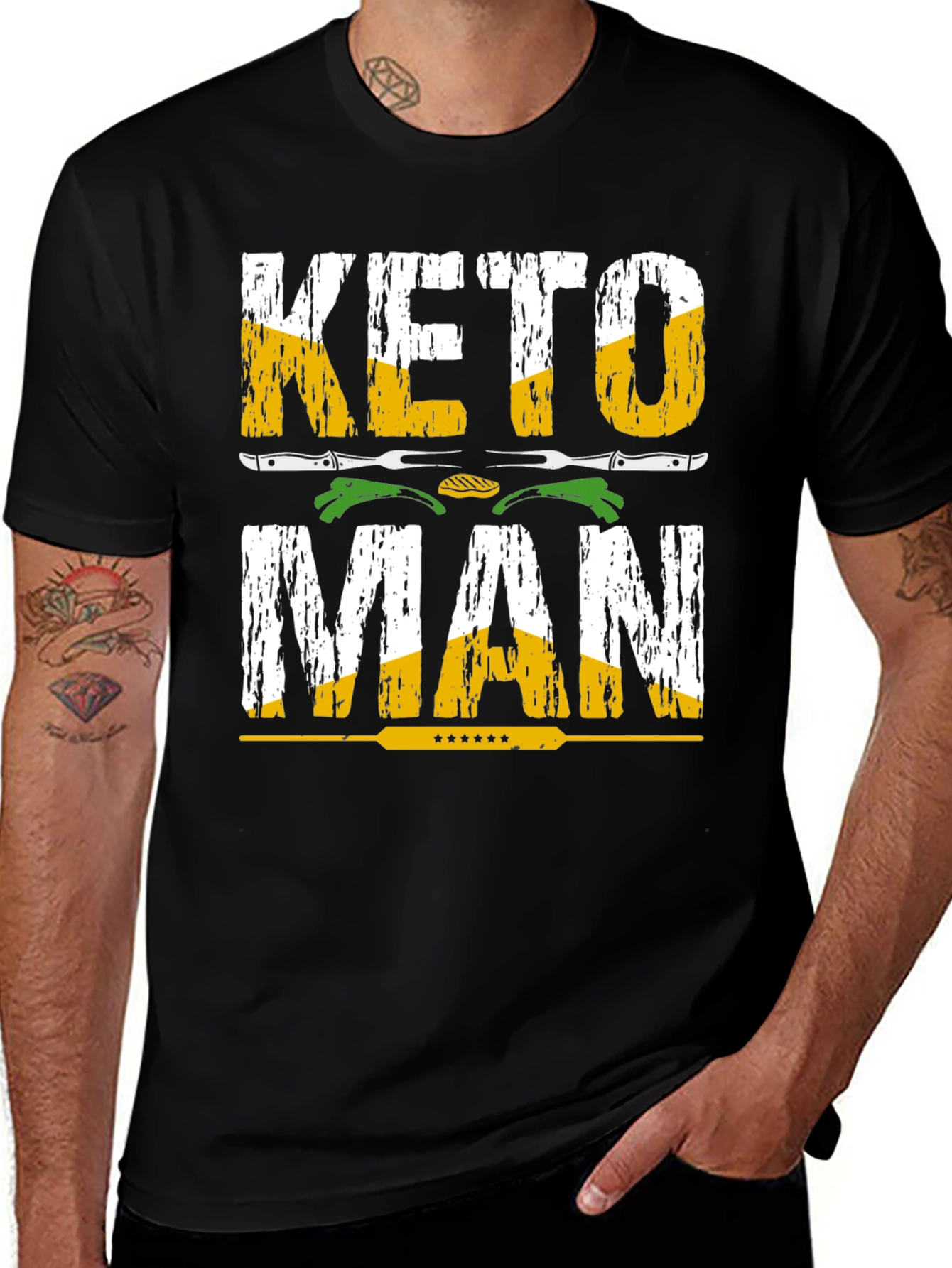 Variant 22 of Keto Man Black T-Shirt
