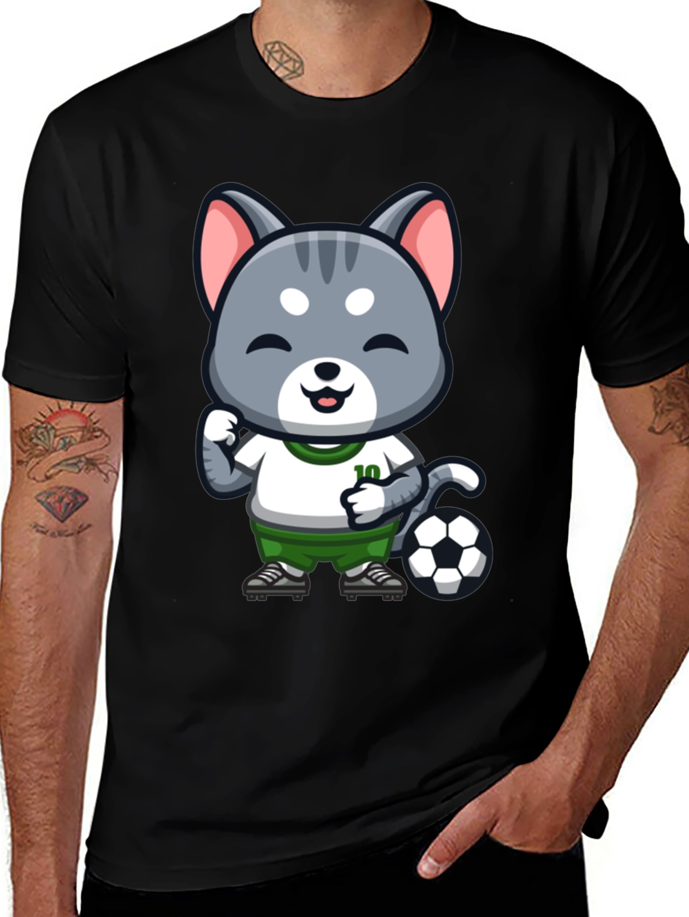Variant 6 of Soccer Cat T-Shirt