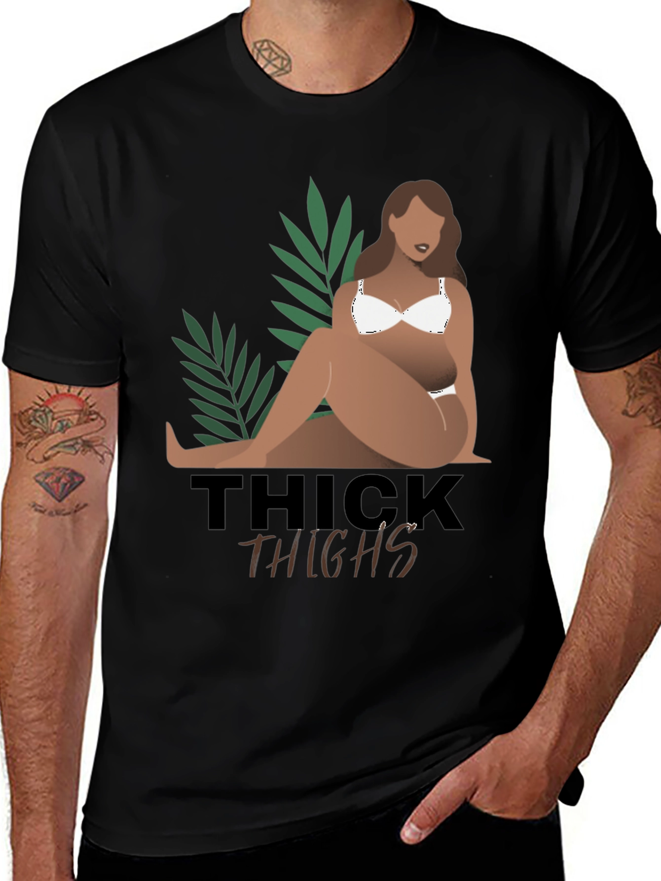 Variant 7 of Thick Thighs Graphic T-Shirt
