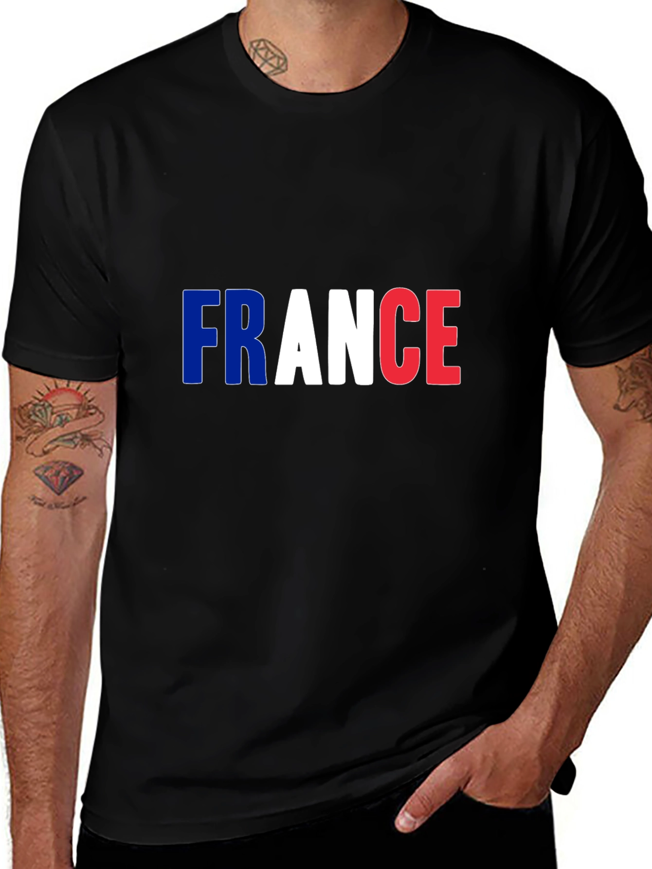 Variant 2 of France Flag T-Shirt - Patriotic Design
