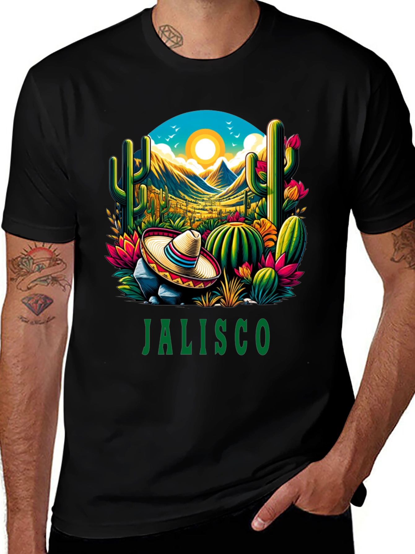 Jalisco T-Shirt - Desert Cactus Design