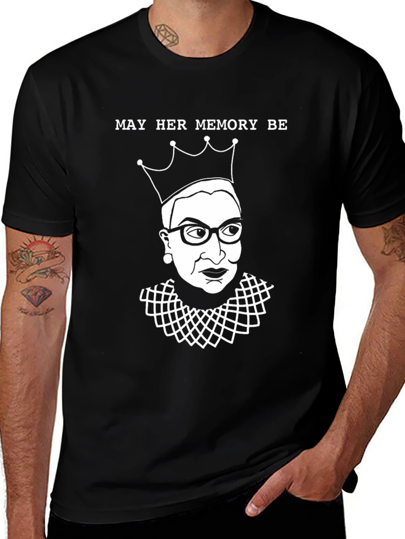 RBG T-Shirt - May Her Memory Be - Black