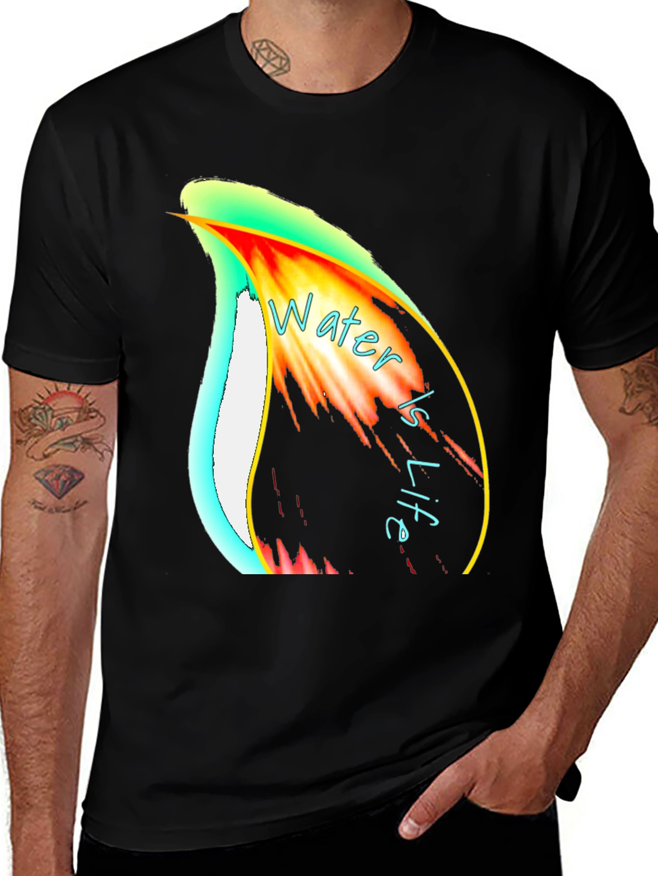 Variant 14 of Water is Life Graphic Print T-Shirt