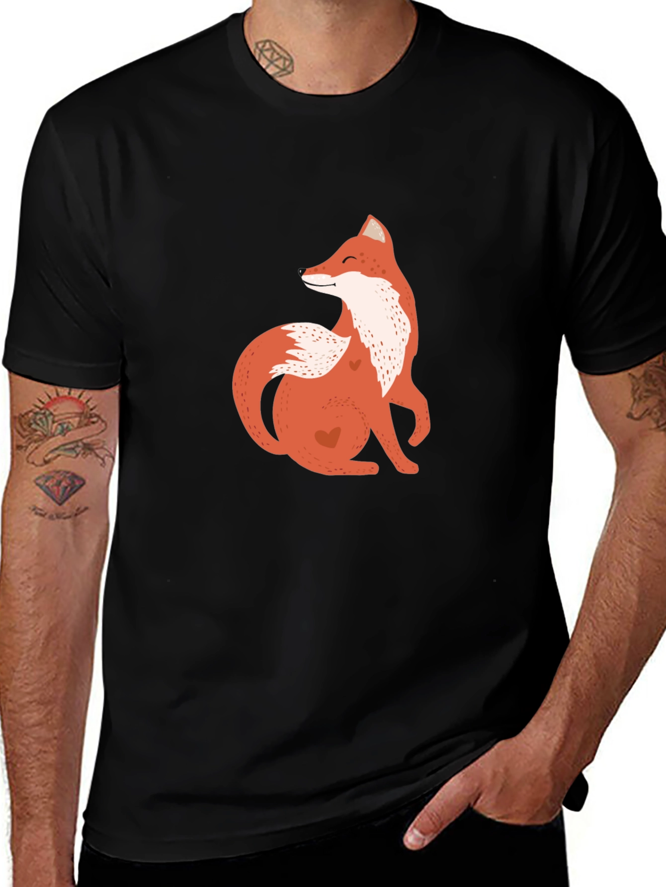 Fox Graphic Tee - Black Casual Comfort