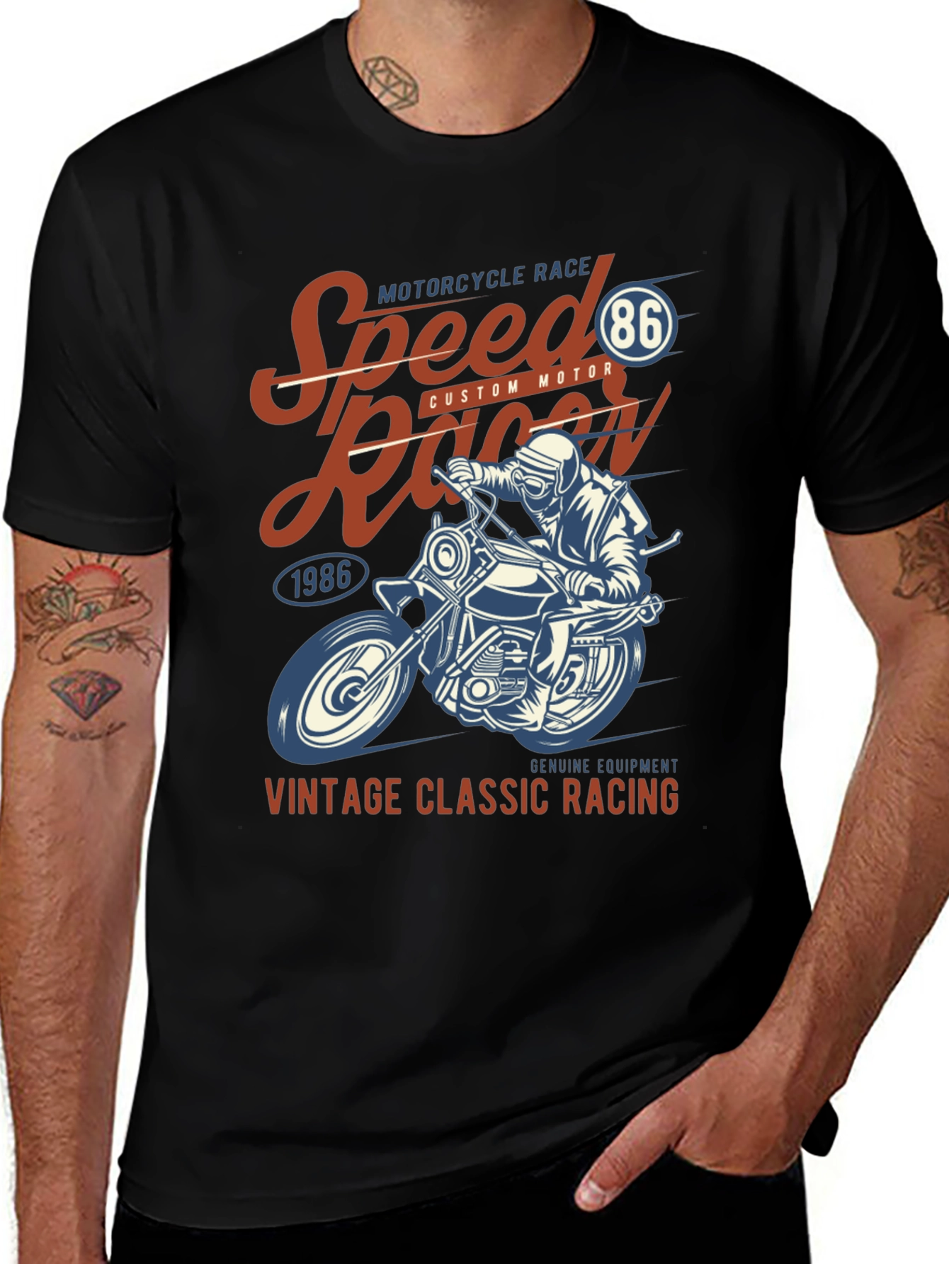 Variant 26 of Vintage Motorcycle Racing Graphic T-Shirt