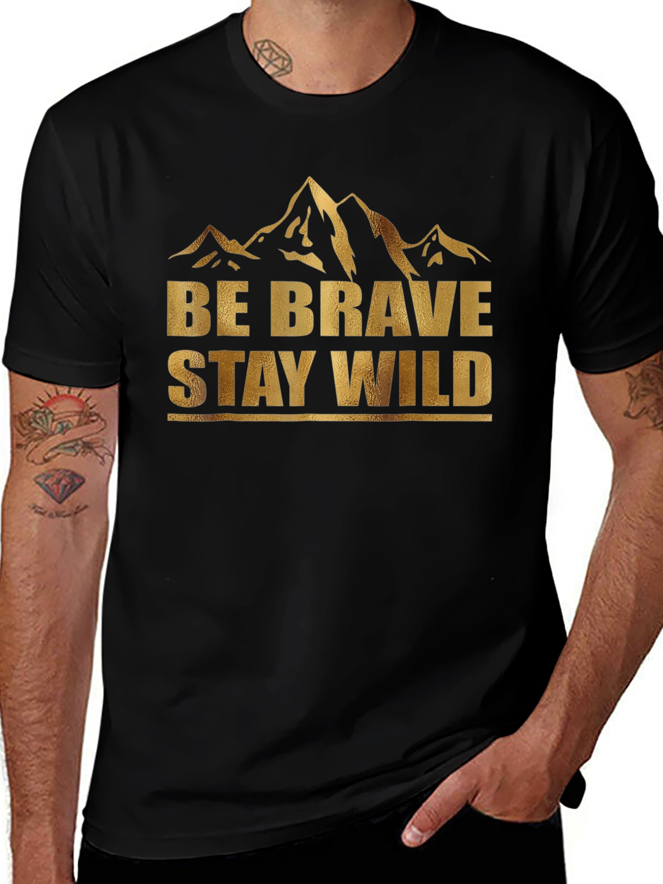 Variant 15 of Be Brave Stay Wild Graphic Tee
