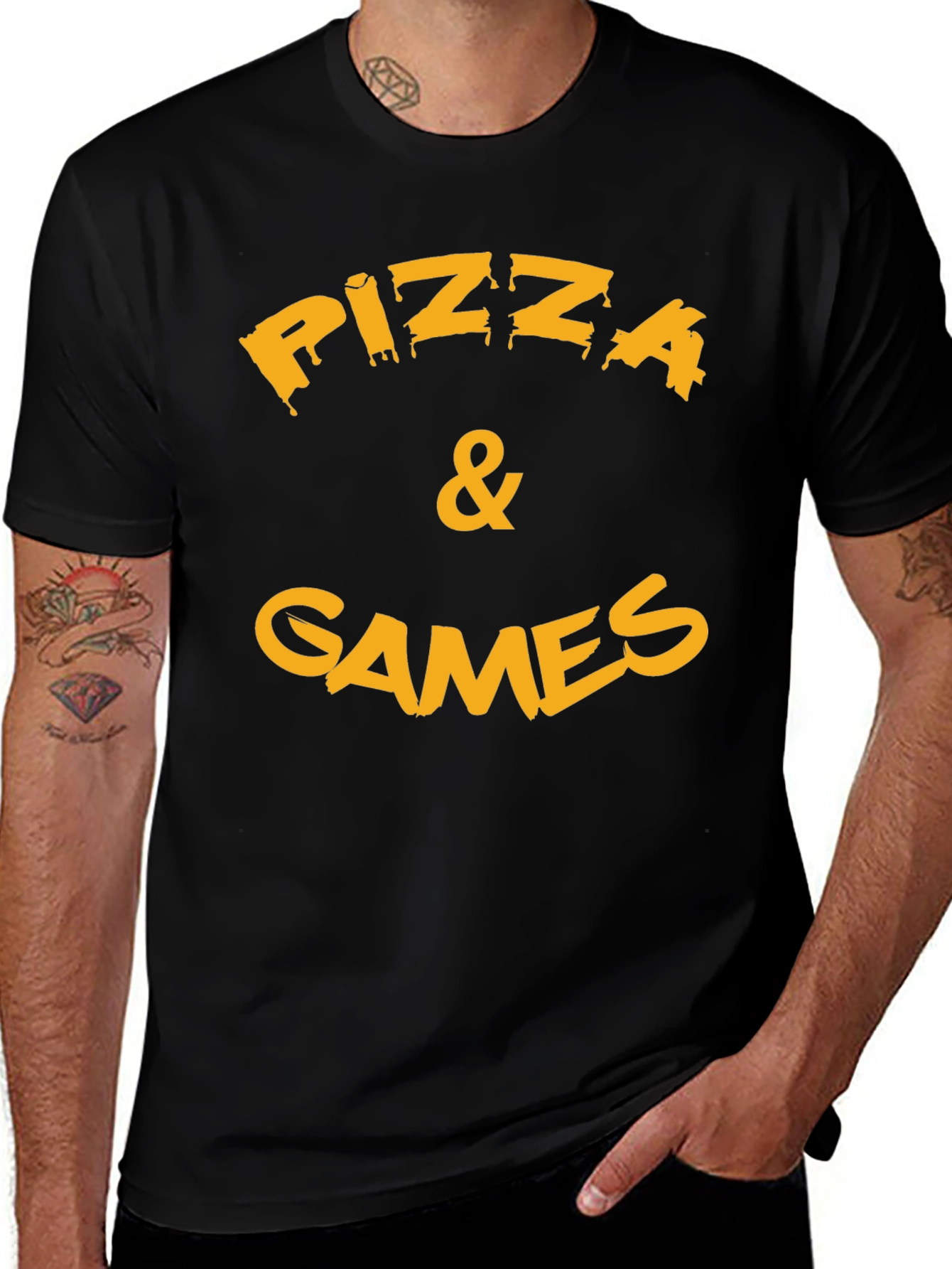Variant 13 of Pizza & Games Graphic T-Shirt