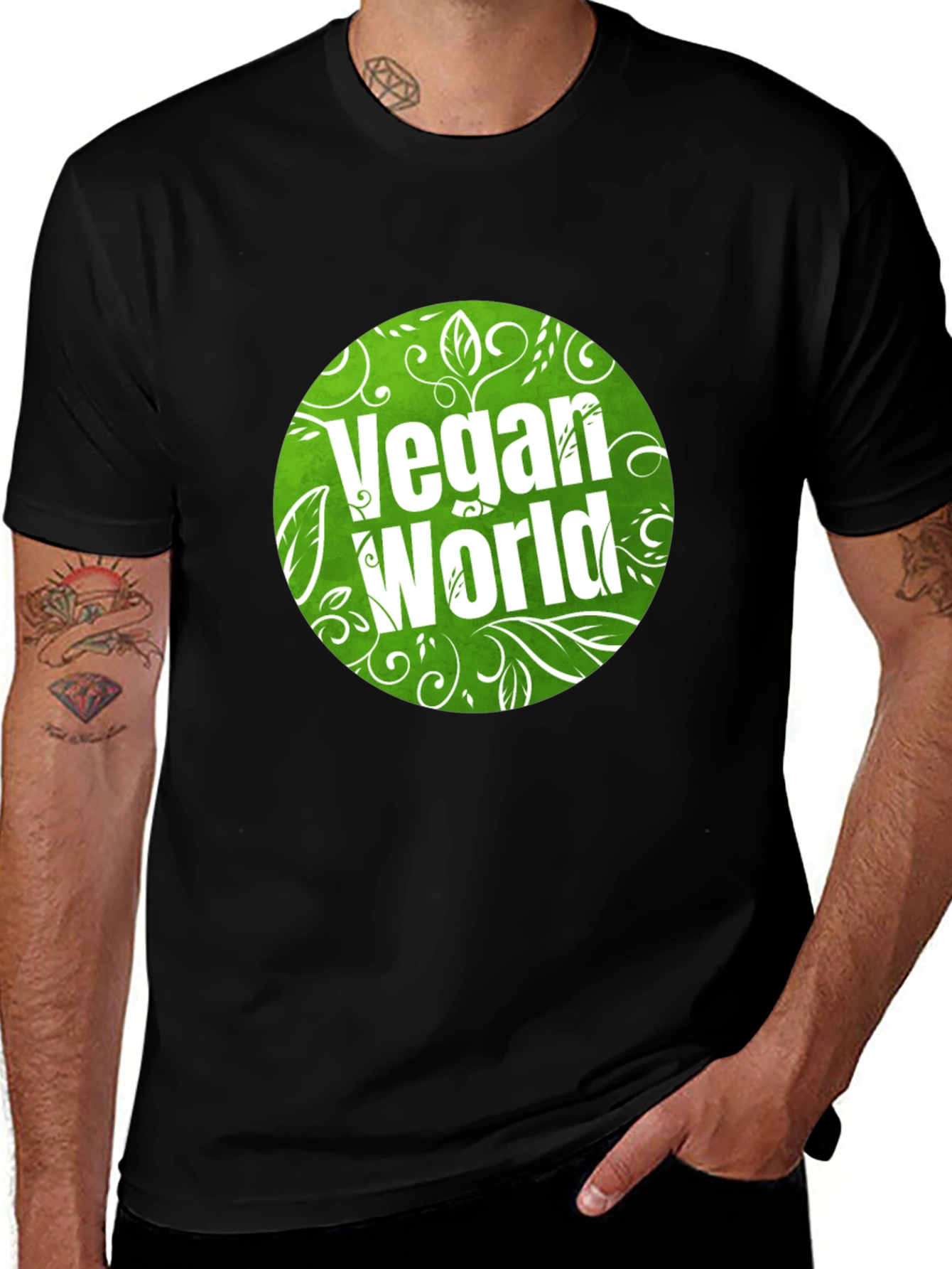 Variant 21 of Vegan World Graphic T-Shirt - Eco-Friendly Fashion