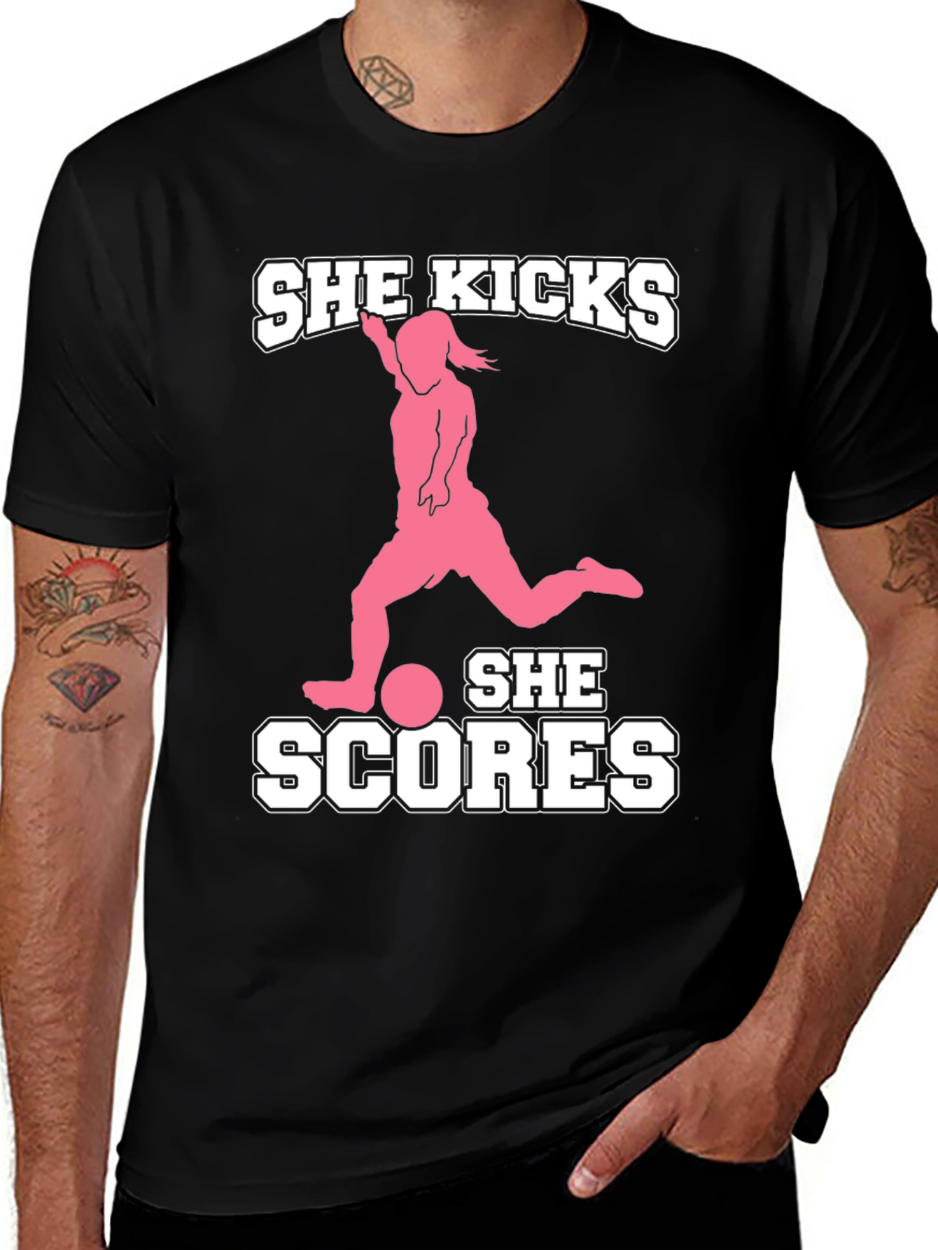 Variant 17 of She Kicks She Scores Soccer T-Shirt