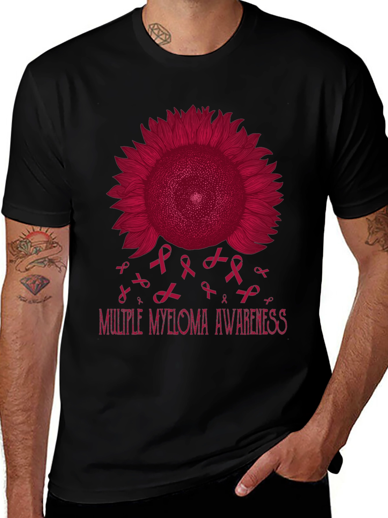 Myeloma Awareness Sunflower T-Shirt