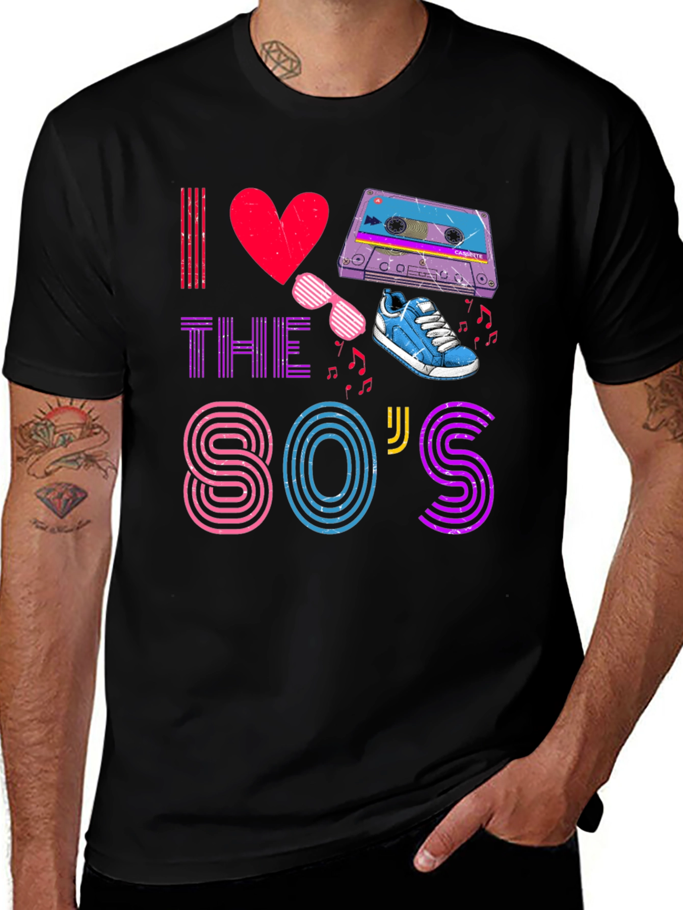 I Love The 80's T-Shirt Retro Party Design