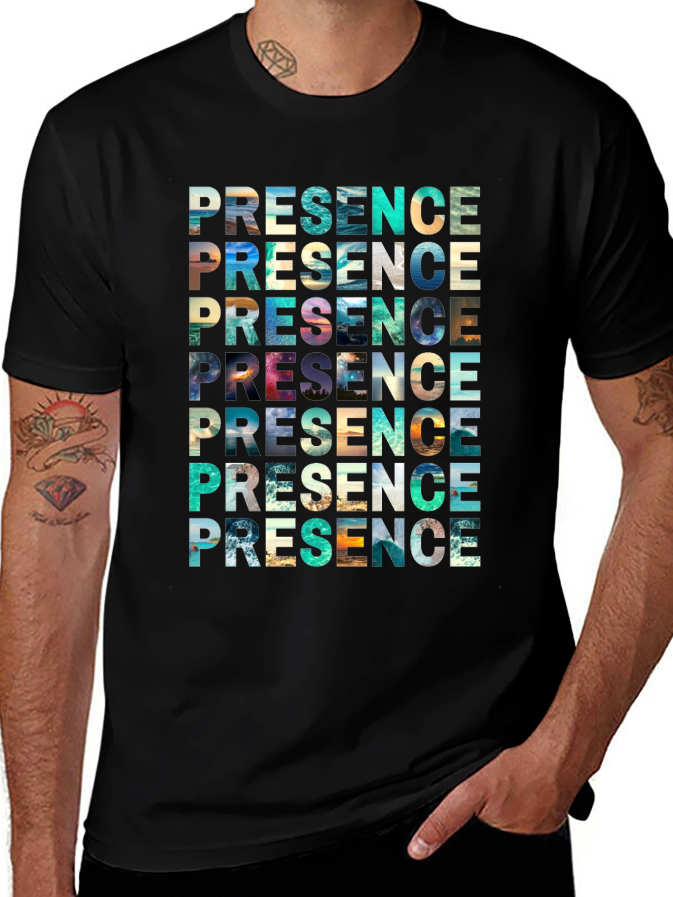 Variant 17 of Presence Graphic Tee - Unique Ocean Inspired Design